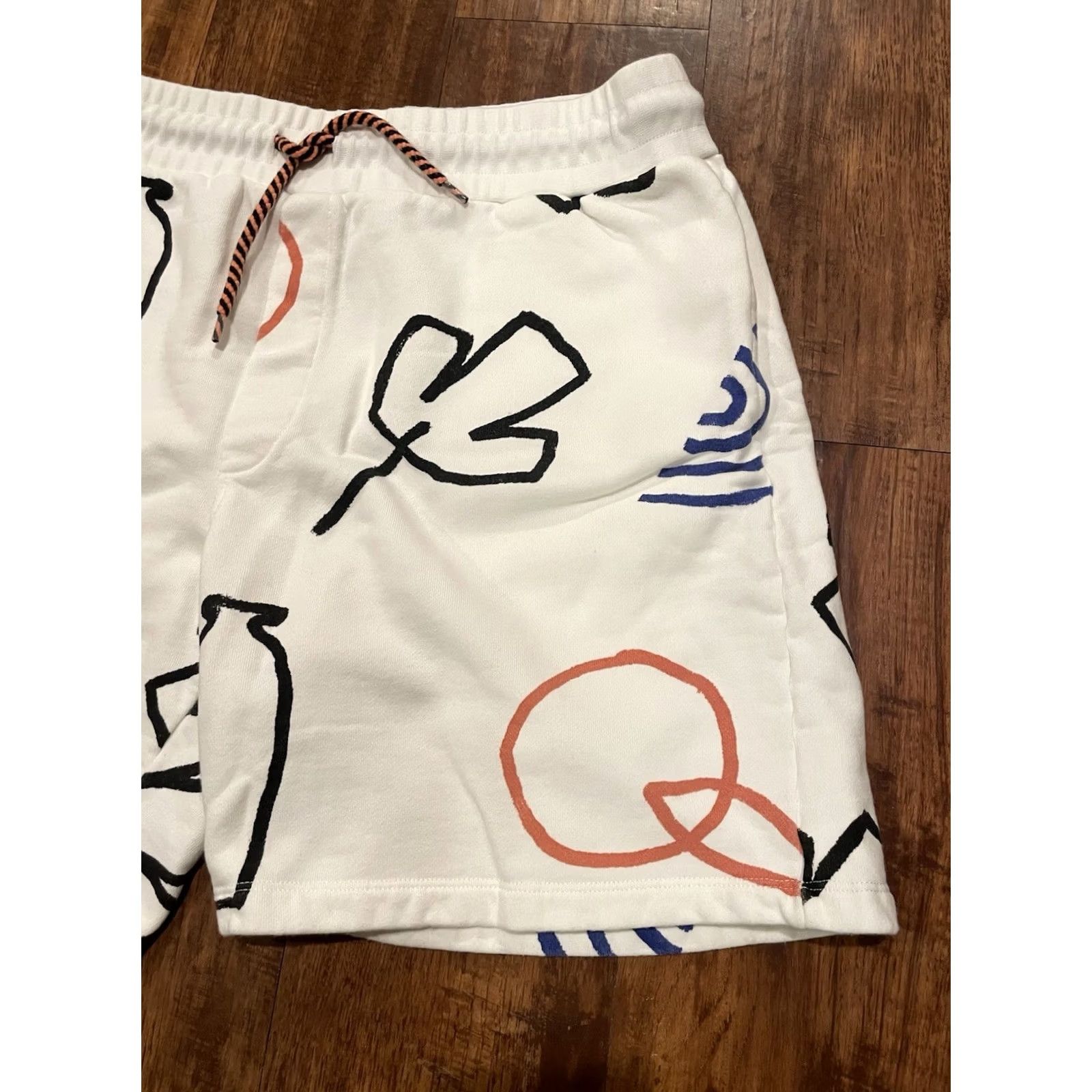 Zara Zara Sweat Graphic Shorts XL Men Multicolor Pockets Drawstring Elastic Waist Casual Size US 36 / EU 52 - 3 Thumbnail