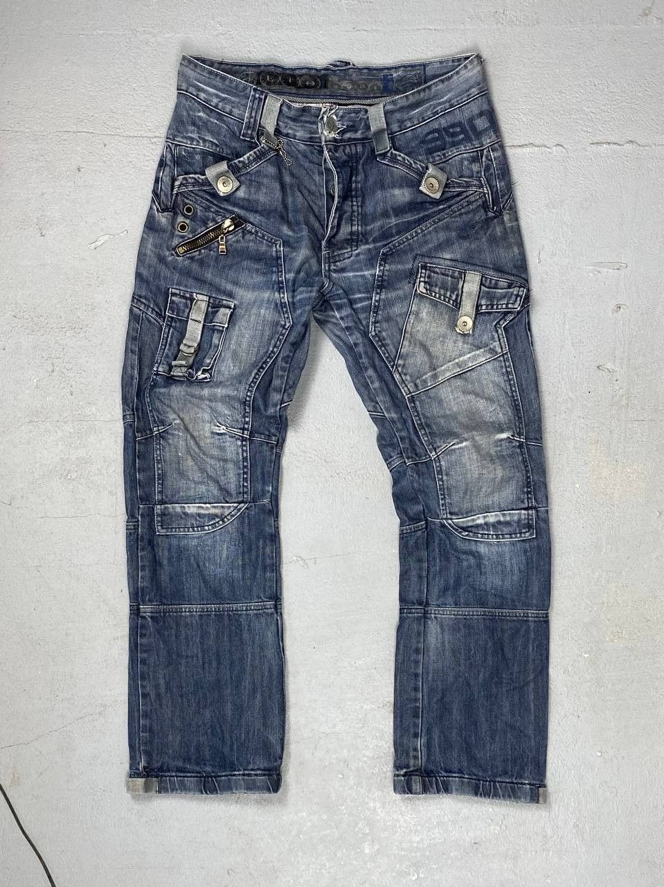 Japanese Brand × Jean Y2k Baggy Cargo Pants Denim Baggy Jeans Trousers Size US 32 / EU 48 - 2 Thumbnail