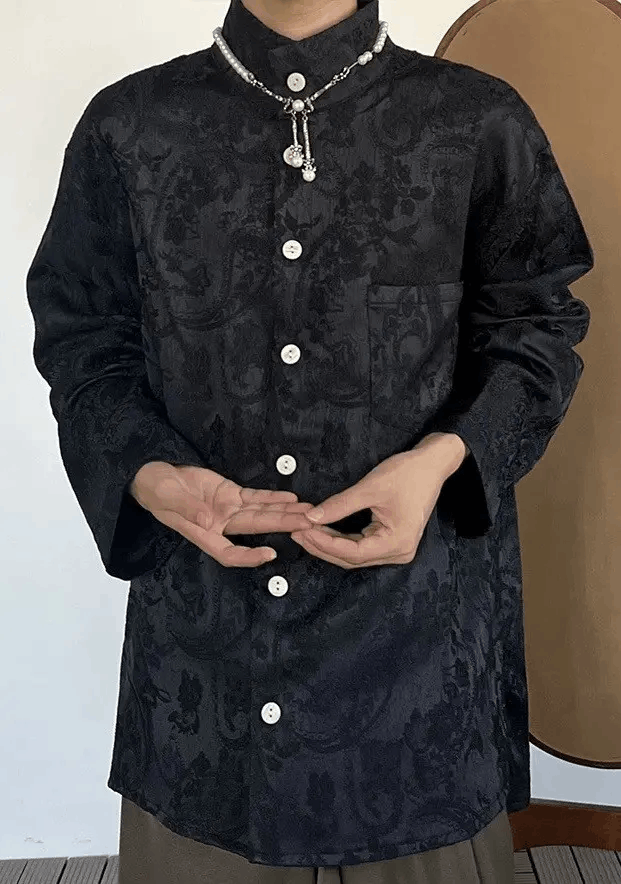 Japanese Brand × Vintage Retro fashion paisley jacquard button up shirt Size US M / EU 48-50 / 2 - 3 Thumbnail