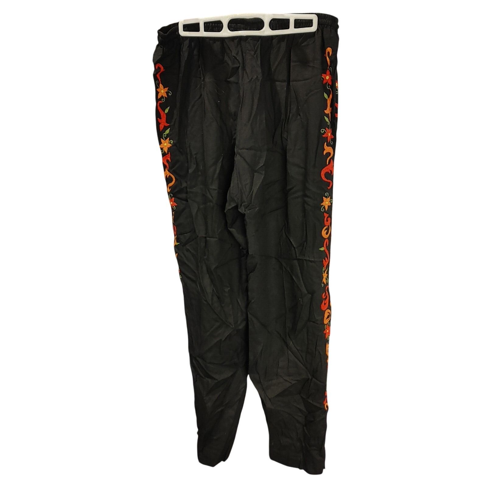 Other Women L KeyLimePie Black Loungewear Floral Print Track Pant Size 32" / US 10 / IT 46 - 2 Thumbnail