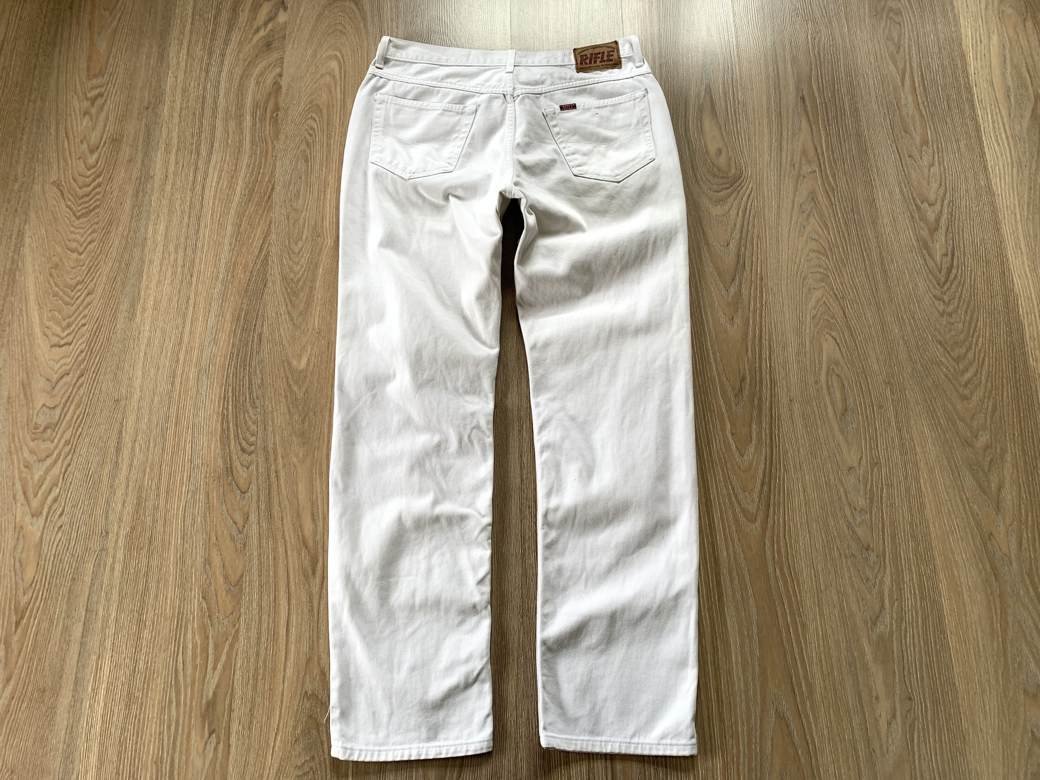 RIFLE × Vintage Rifle Rare White Vintage Jeans Size US 38 / EU 54 - 2 Thumbnail