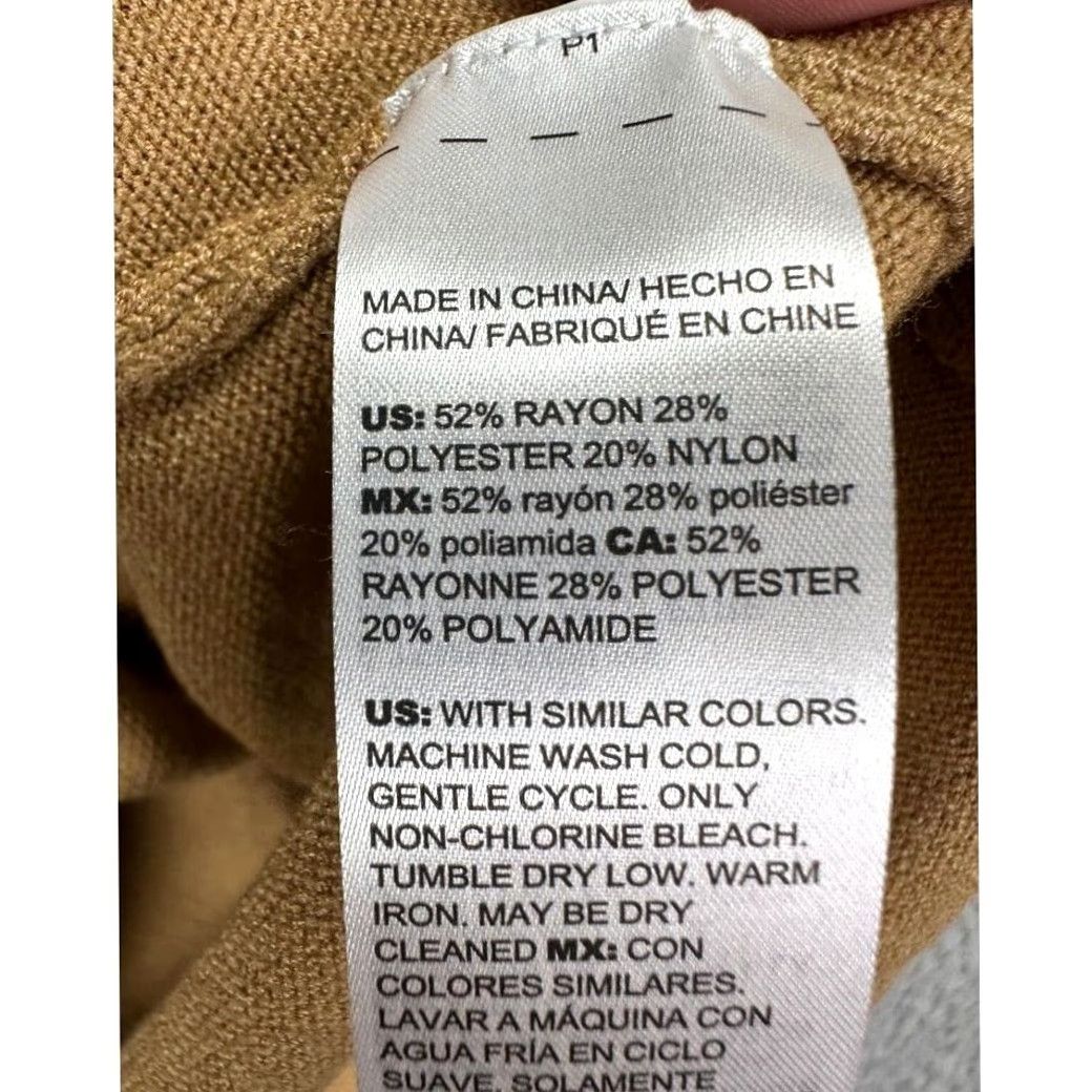 Vintage Chicos Sweater Womens 2 US Large Tan Camel Heather Chain Crew Neck Pullover NEW Size L / US 10 / IT 46 - 6 Thumbnail