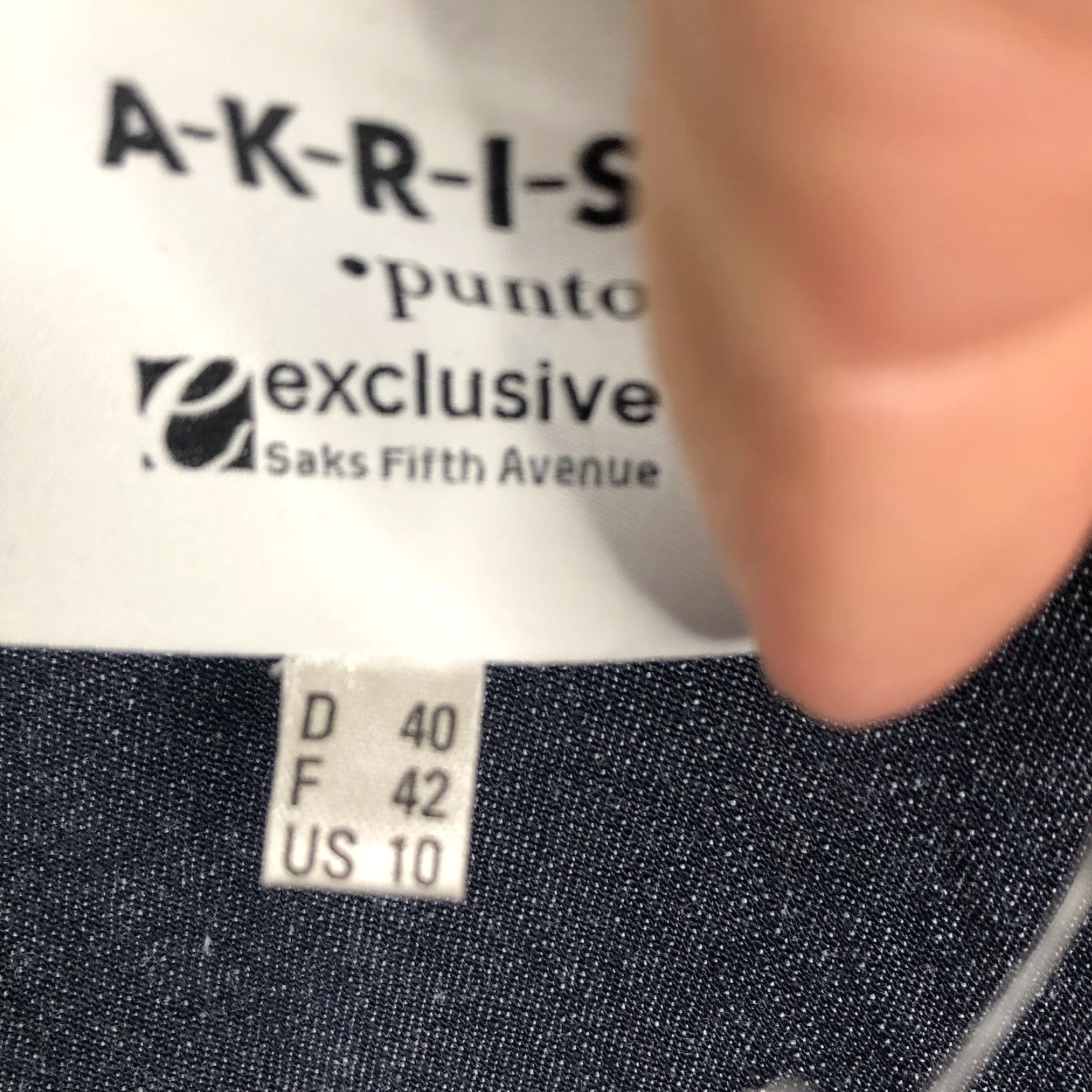 Vintage Akris Punto Dress Womens 10 Blue Denim Stretch Ruffle Raw Hem Shift Knee Length Size L / US 10 / IT 46 - 5 Thumbnail