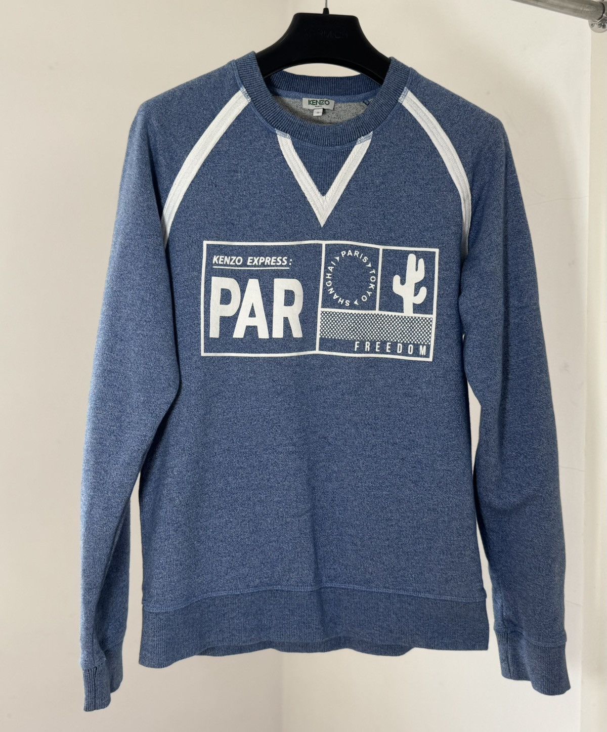 Kenzo Vintage Kenzo Paris Blue Sweatshirt Small Size US S / EU 44-46 / 1 - 1 Thumbnail