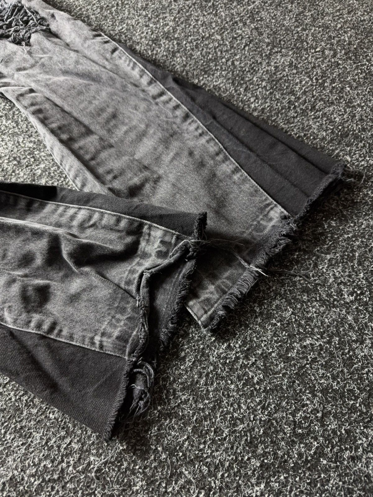 Japanese Brand Japanese Avant-Garde 00s Distressed Panel Jeans Wide Leg Y2K Size US 31 - 14 Thumbnail