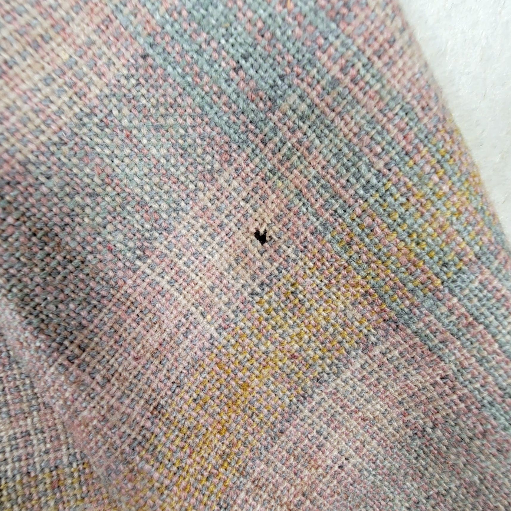 Pinko VTG Clya Skirt Womens 12 Pink Plaid Wool Belted Long 24x28 Tweed Zipper Button 80s 90s Preppy Size 34" / US 12 / IT 48 - 5 Thumbnail