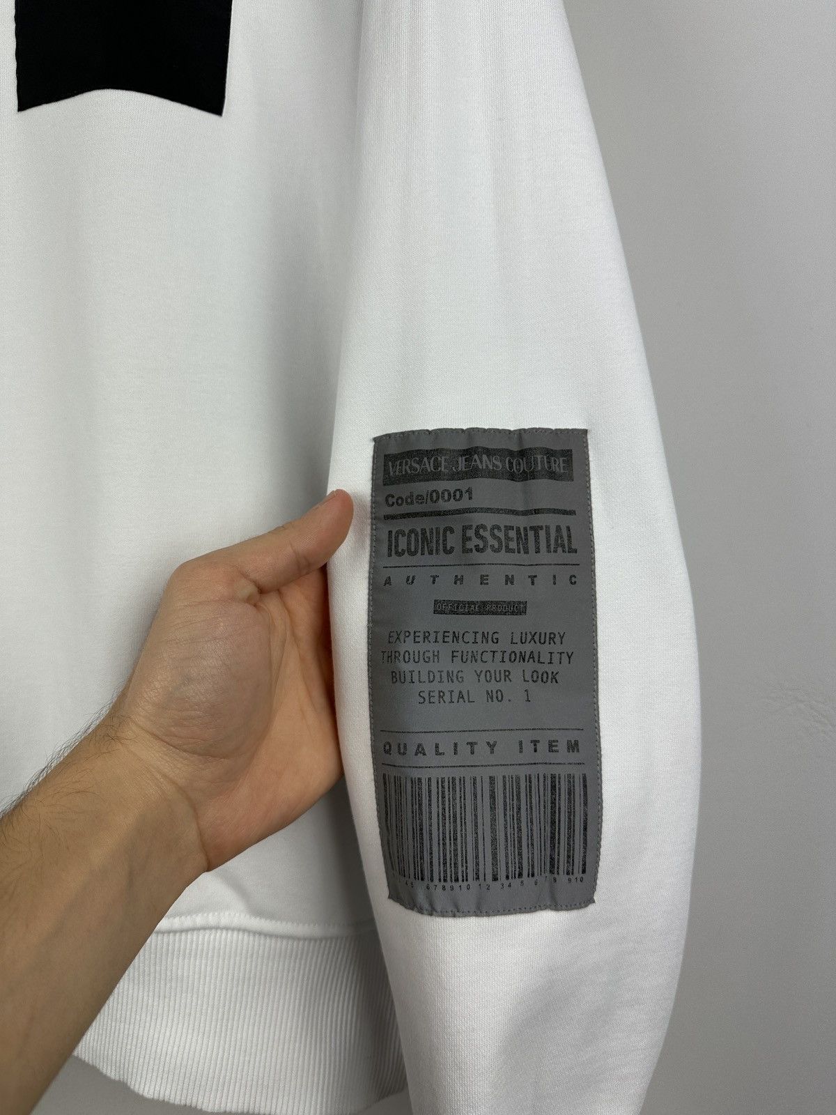 Versace × Versace Jeans Couture Versace Jeans Couture White Sweatshirt Reflective Logo Size US M / EU 48-50 / 2 - 5 Thumbnail