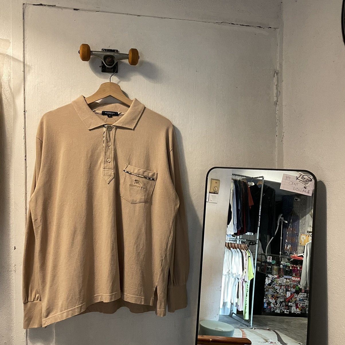Burberry × Designer Burberry Nova check Collar Polo Long Sleeve Size US M / EU 48-50 / 2 - 1 Thumbnail