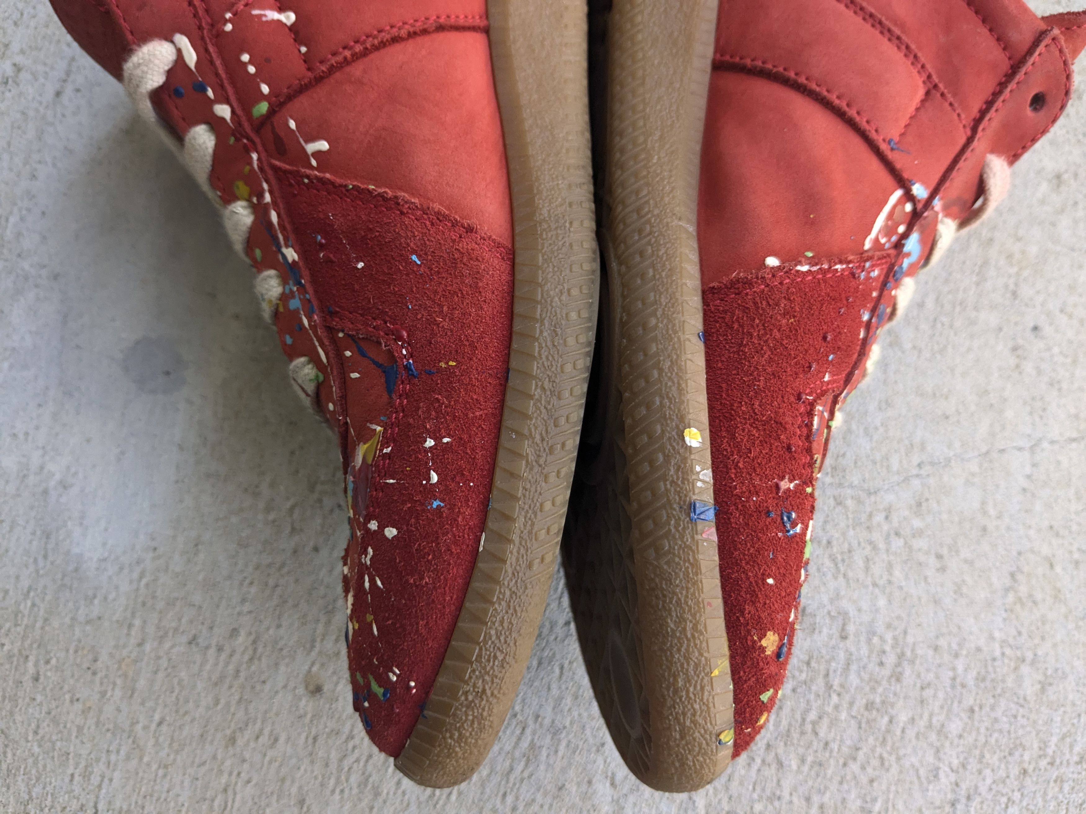 Maison Margiela Maison Margiela GAT Replica Red Paint Splatter 7 40 Size US 7 / EU 40 - 11 Thumbnail