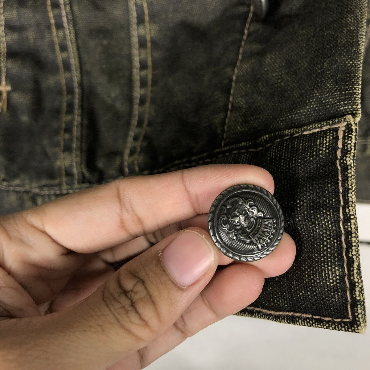 Japanese Brand 🔥VINTAGE BIKER JACKET TRUCKER MINK FUR LINING ISSEY MIYAKE Size US S / EU 44-46 / 1 - 18 Thumbnail