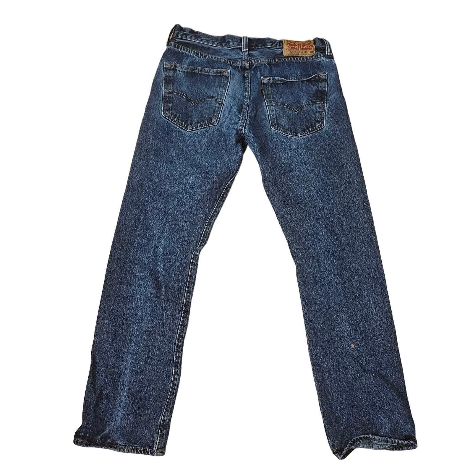 Designer Levi’s 501 Original Fit Button-Fly Jeans W31XL30 Size US 31 - 1 Thumbnail