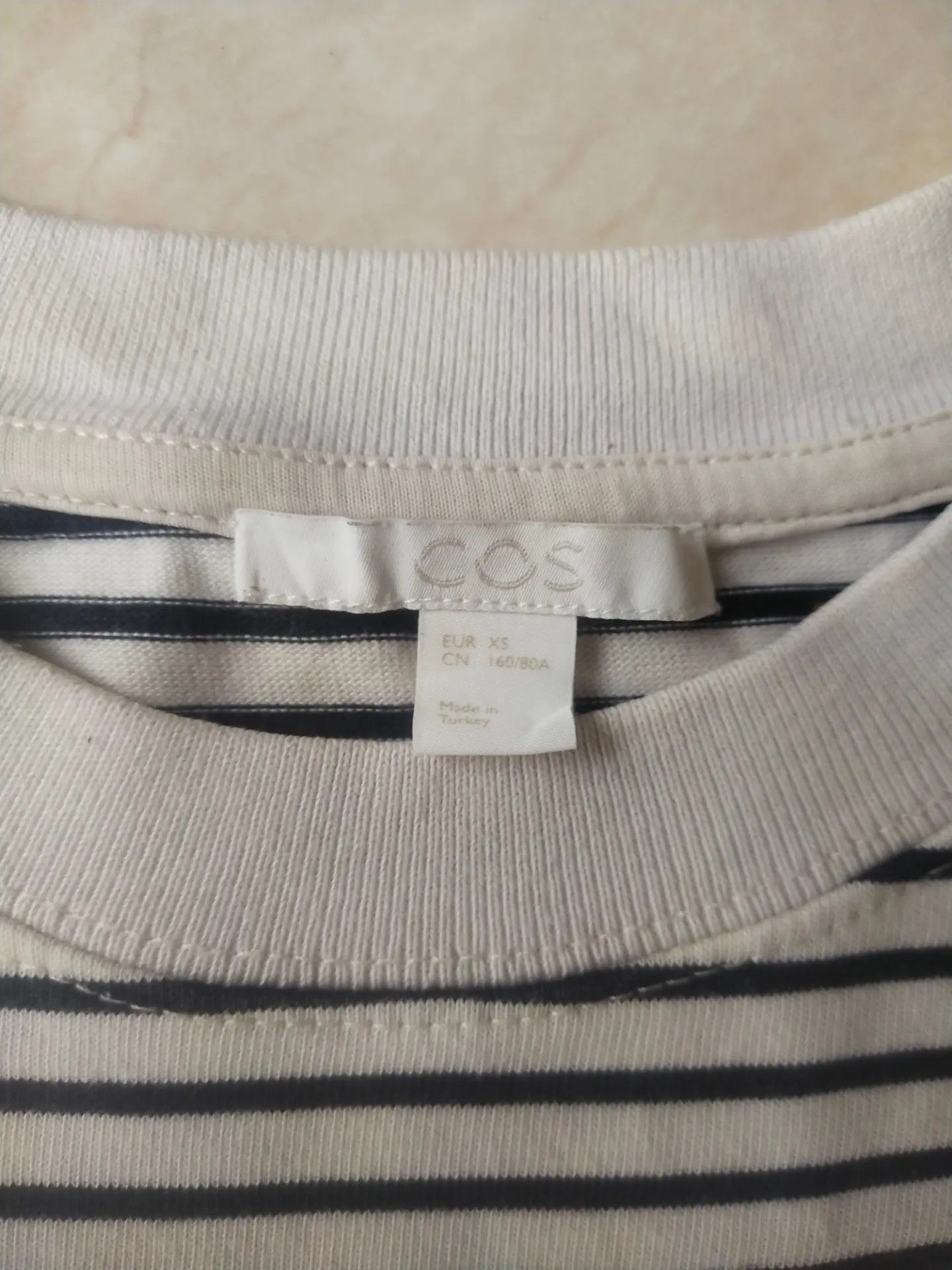 Cos COS Black and White Striped Woman Tee Size XS / US 0-2 / IT 36-38 - 5 Thumbnail