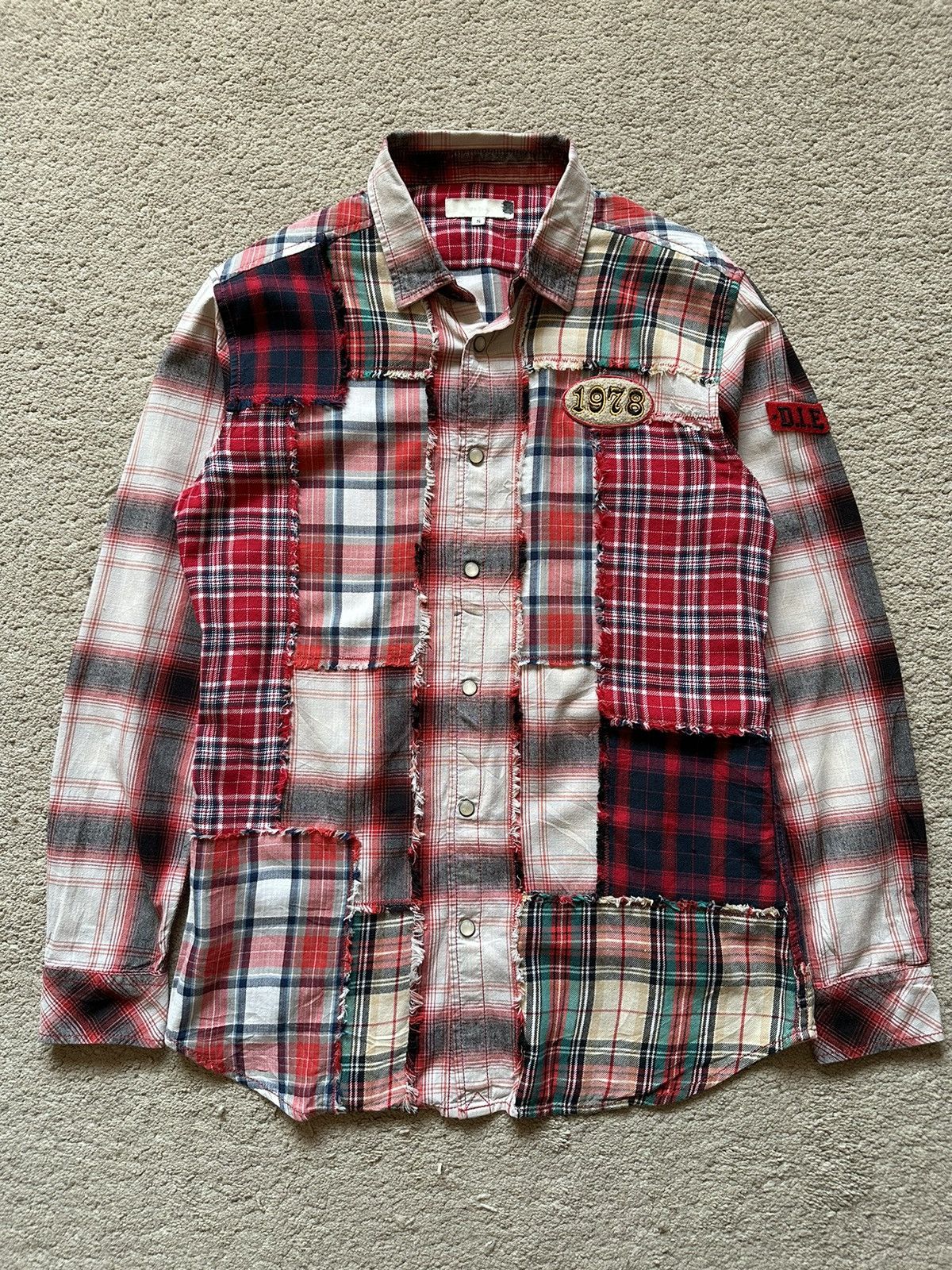 Diesel 2000s Diesel Patchwork Shirt Size US S / EU 44-46 / 1 - 2 Thumbnail