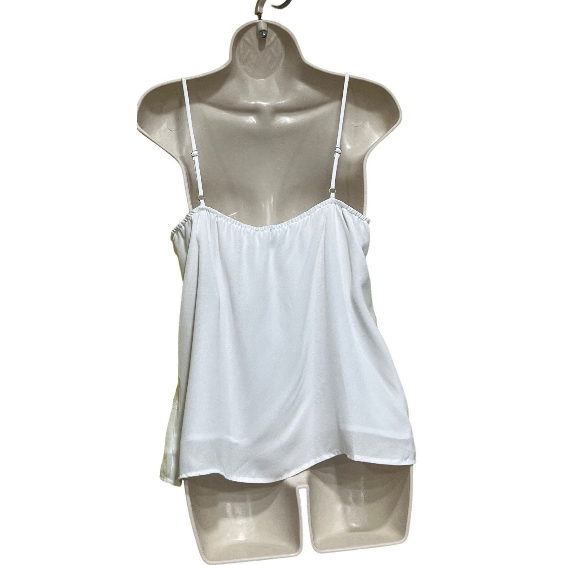 Other LUSH Lace Trim V-neck Chiffon Camisole, Ivory, S Size S / US 4 / IT 40 - 5 Thumbnail