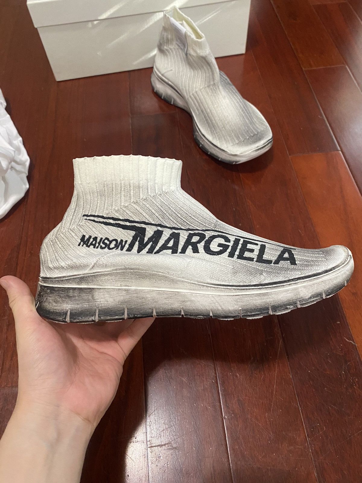 Maison Margiela Maison Margiela Socks shoe sneakers dirty version Size US 7.5 / EU 40-41 - 2 Thumbnail