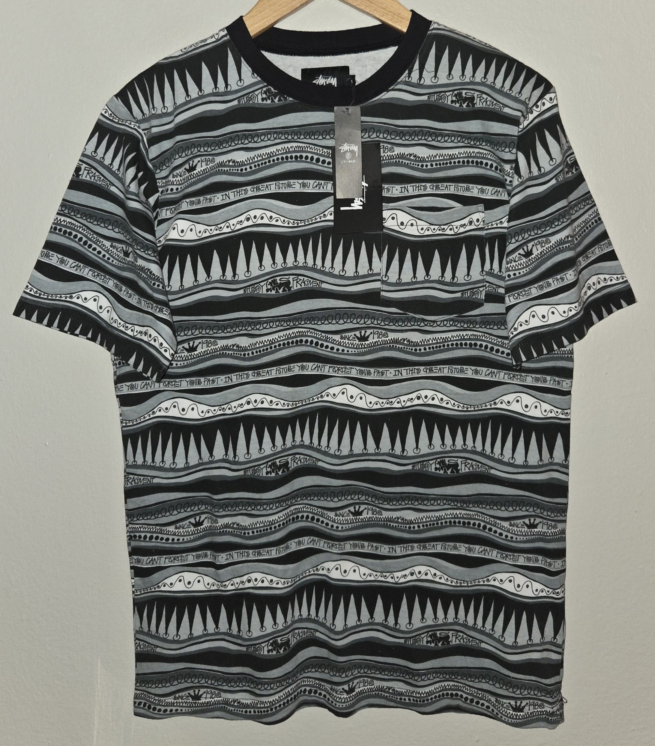 Stussy 2015 Stussy x Fragment Stripe Pocket Tee Size US S / EU 44-46 / 1 - 4 Thumbnail
