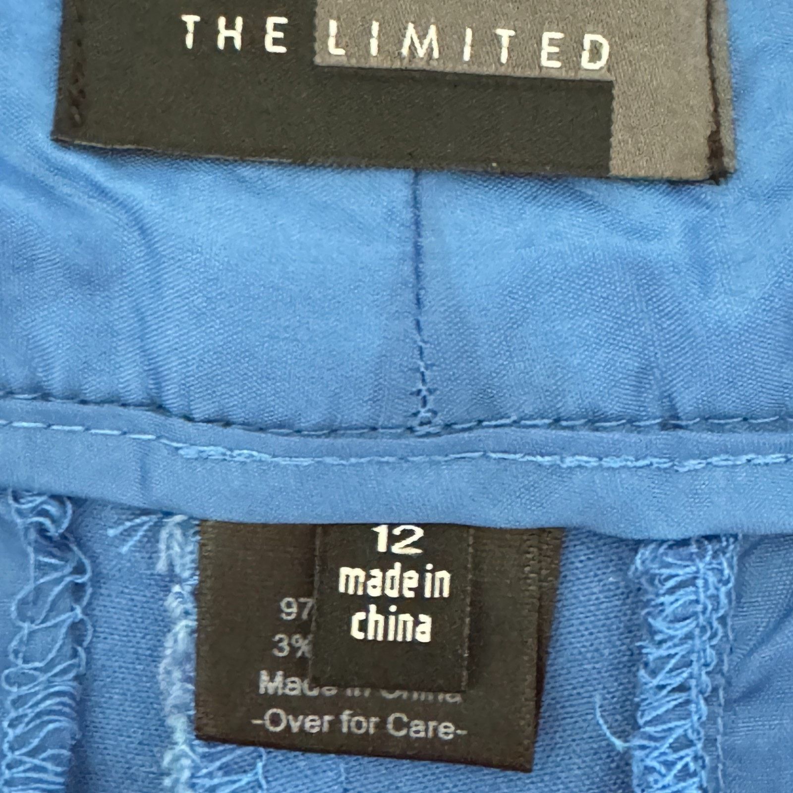 Other The Limited Shorts Size 12 Blue Cuffed Cotton Blend Stretch Size 34" / US 12 / IT 48 - 11 Thumbnail