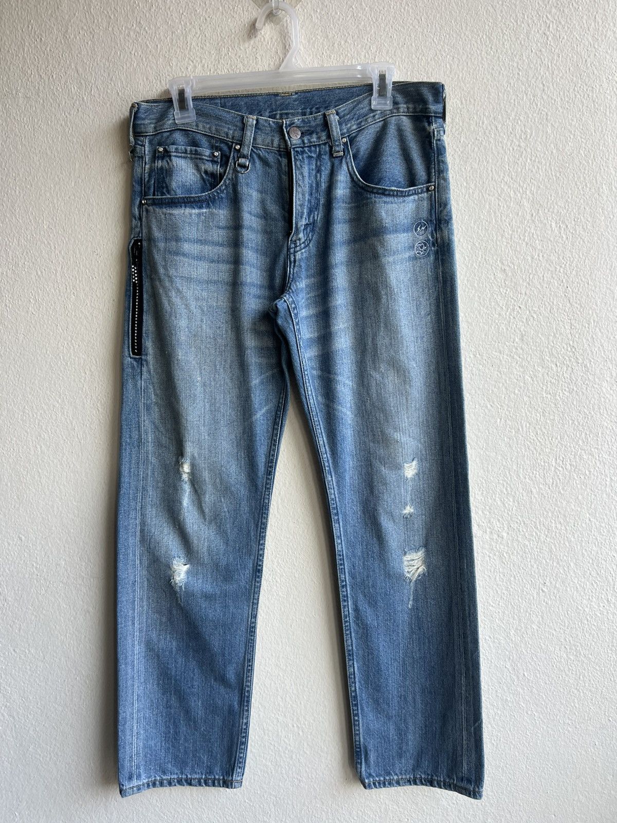Fragment Design × Levi's × Swarovski 2001 Levi’s Fenom Fragment Design Swarovski Selvedge Jeans Size US 30 / EU 46 - 22 Thumbnail