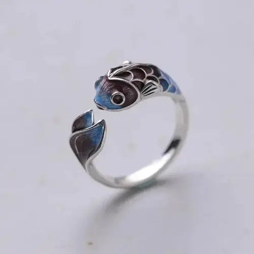 Japanese Brand × Vintage Vintage Lucky Koi Fish Cyprinoid Open Ring Size ONE SIZE - 1 Thumbnail