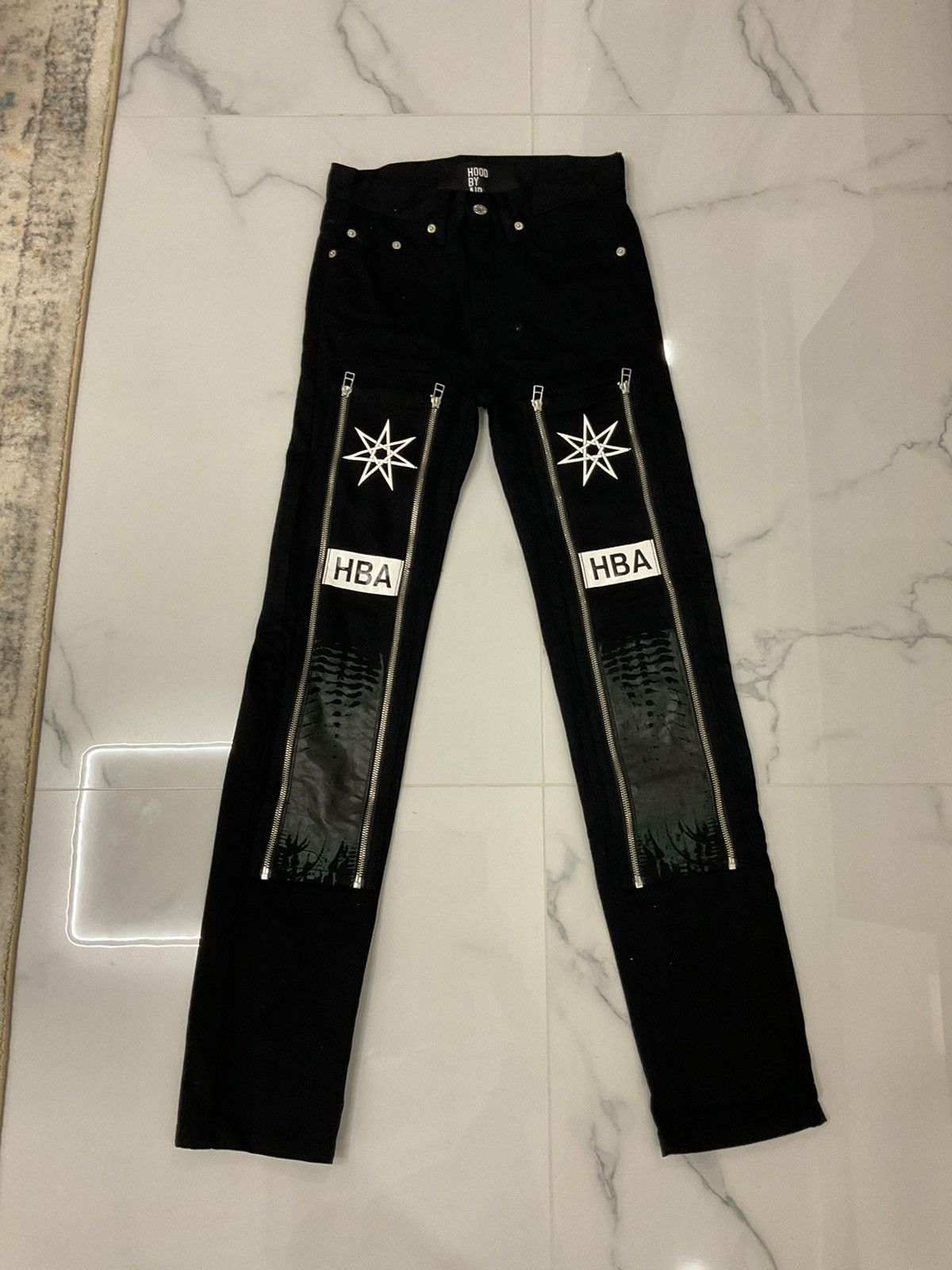 image of Hood By Air Zippers Denim Jeans in Black, Women's (Size 26)