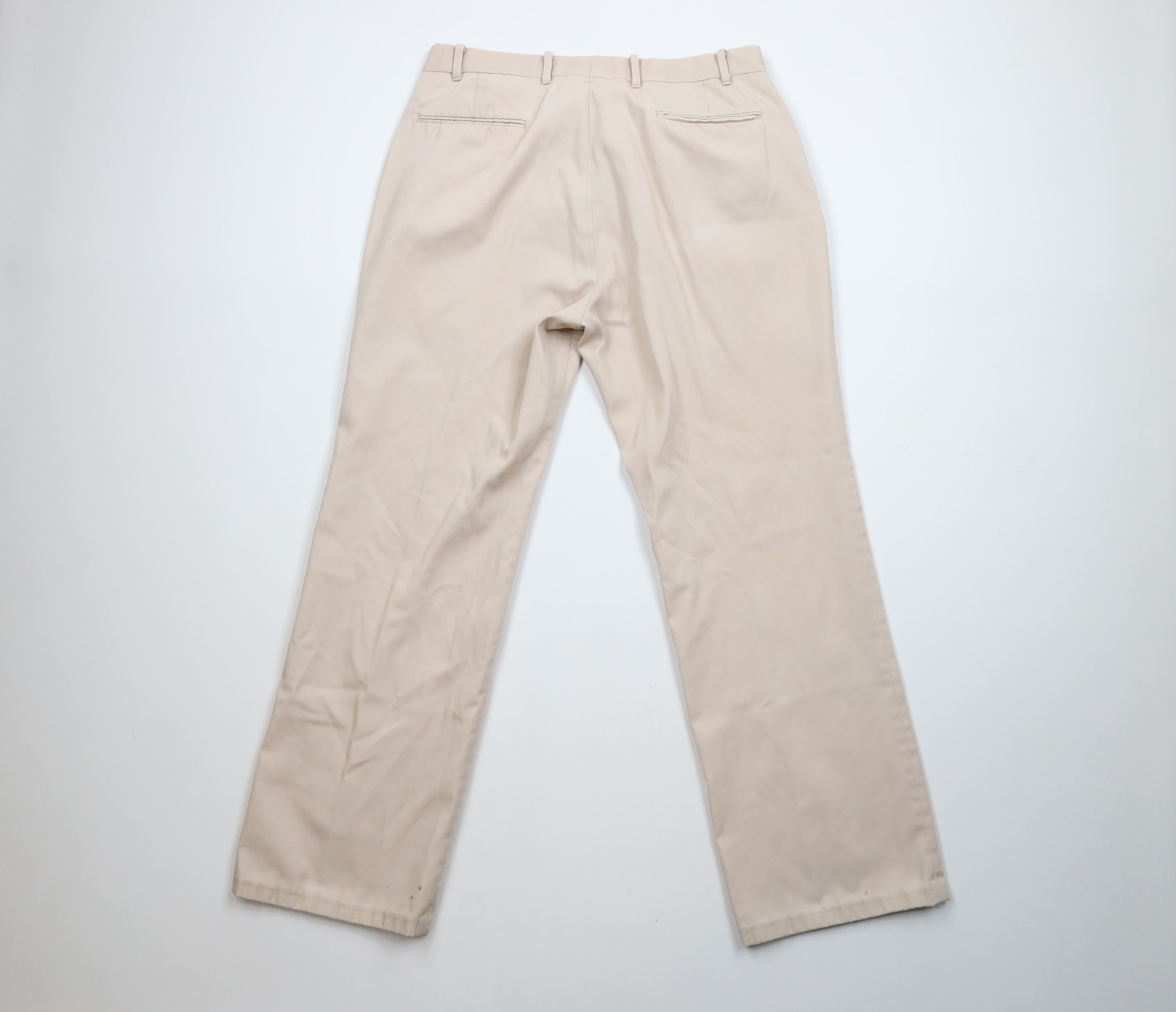 Vintage × Wrangler Vintage 70s Wrangler Wide Leg Chino Pants Slacks Beige USA Size US 34 / EU 50 - 9 Thumbnail
