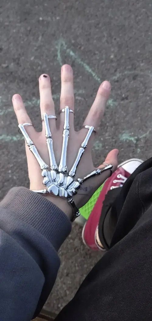 Japanese Brand Adjustable Skeleton Skull Hand Glove Size ONE SIZE - 2 Thumbnail