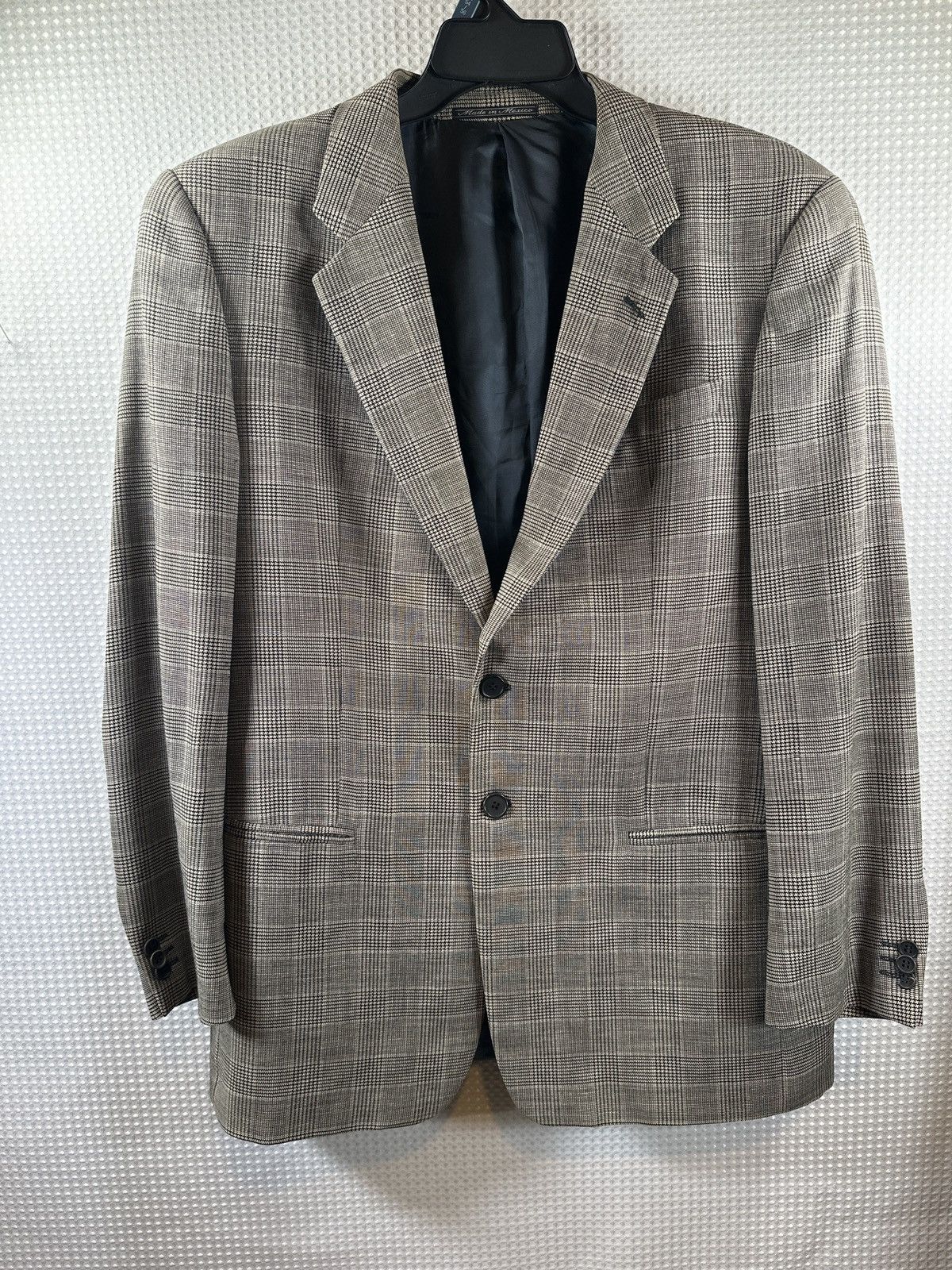 Armani MANI by Armani Gray Plaid Blazer 100% Virgin Wool I Size 44R - 1 Thumbnail