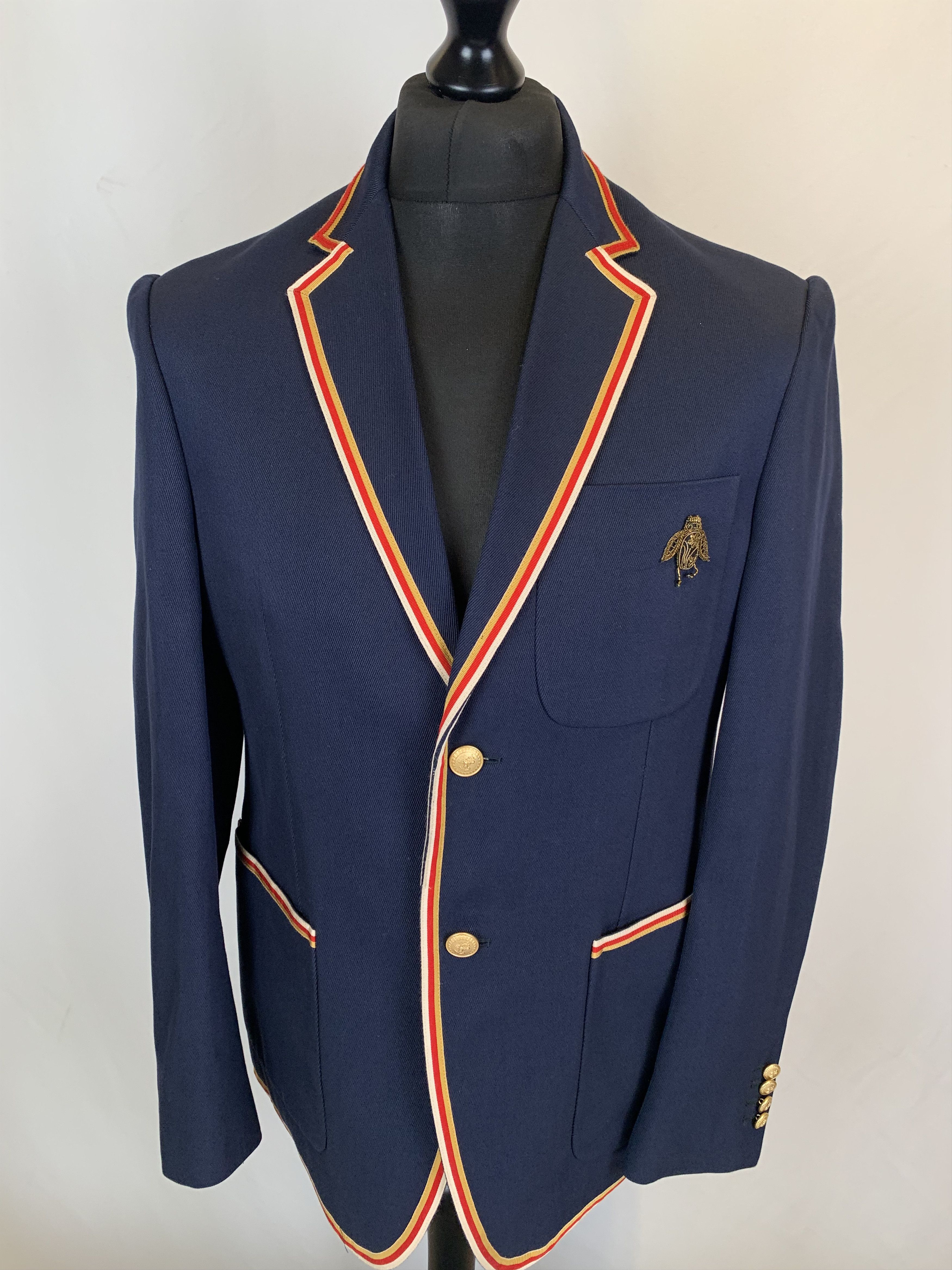 image of Men's Gucci Single Breasted Blazer in Navy (Size 52R)