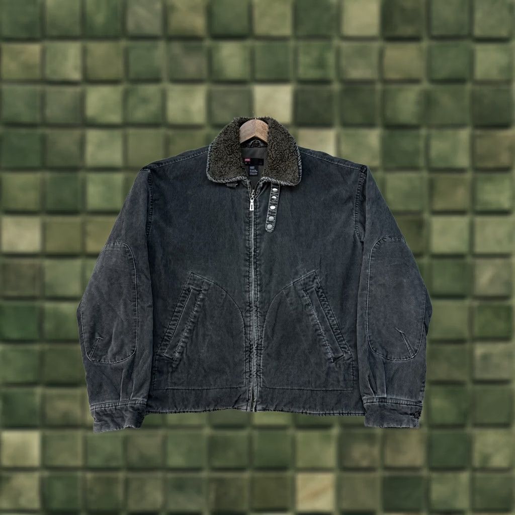 Diesel VINTAGE Diesel Bomber Jacket Men XL Purple Denim Button 90s Diesel Y2K Vintage Bomber Jacket Mens Jeans Jacket Size US XL / EU 56 / 4 - 1 Thumbnail