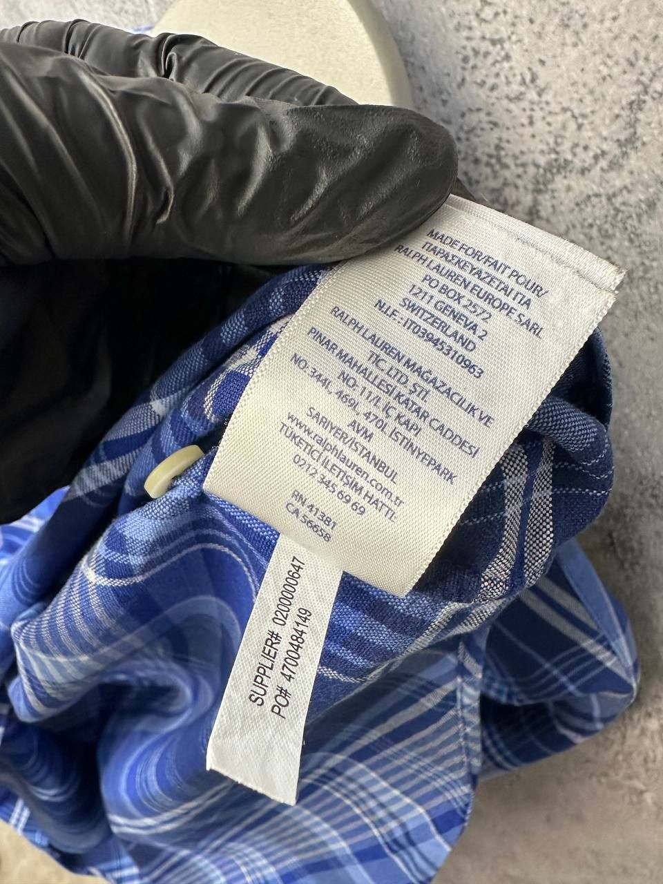Ralph Lauren Ralph Lauren Plaid Shirt Luxury Blue Button Up Real Logo Size US XL / EU 56 / 4 - 13 Thumbnail