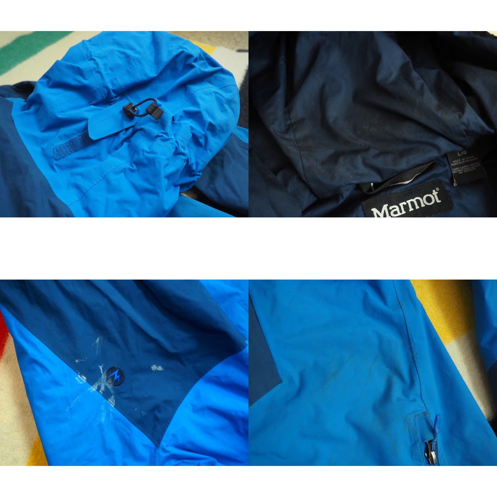 Marmot Marmot Jacket Mens L Blue Windbreaker Hooded Full Zip Outdoor Hiking Tower Boot Pack Style Outdoor 90s (if applicable) Size US L / EU 52-54 / 3 - 8 Thumbnail