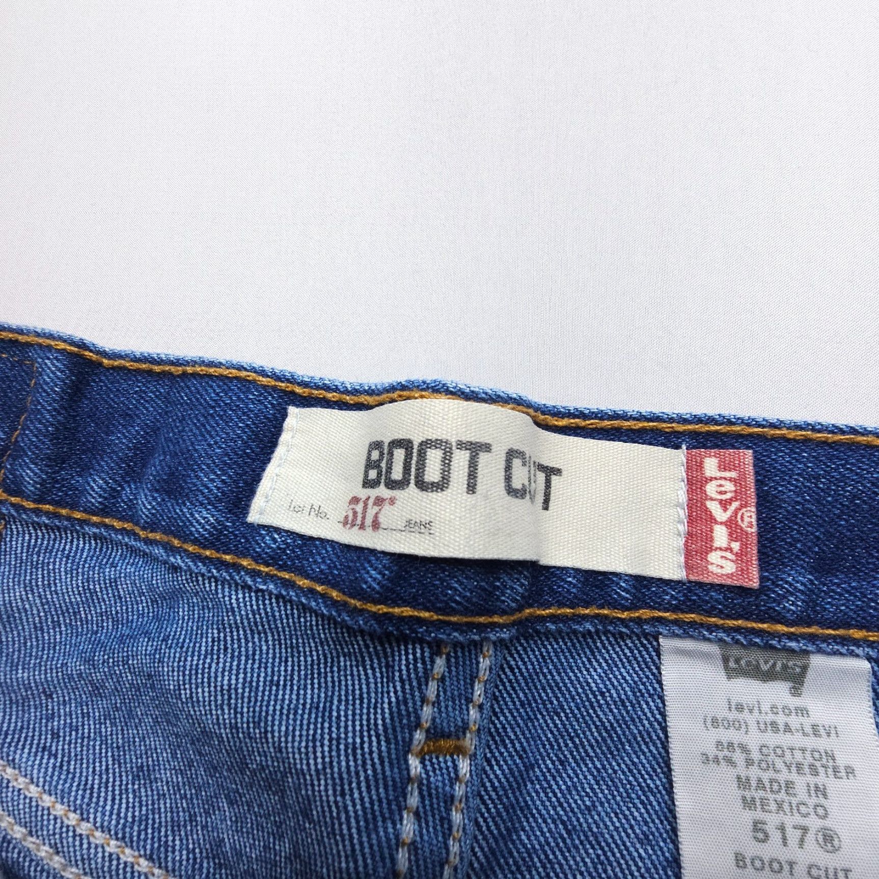 Levi's VINTAGE Levi's 517 Bootcut Jeans Mens 36 Dark Wash 5-Pocket Denim Blue 2000s USA Western Cowboy Jeans Mens Size US 36 / EU 52 - 3 Thumbnail