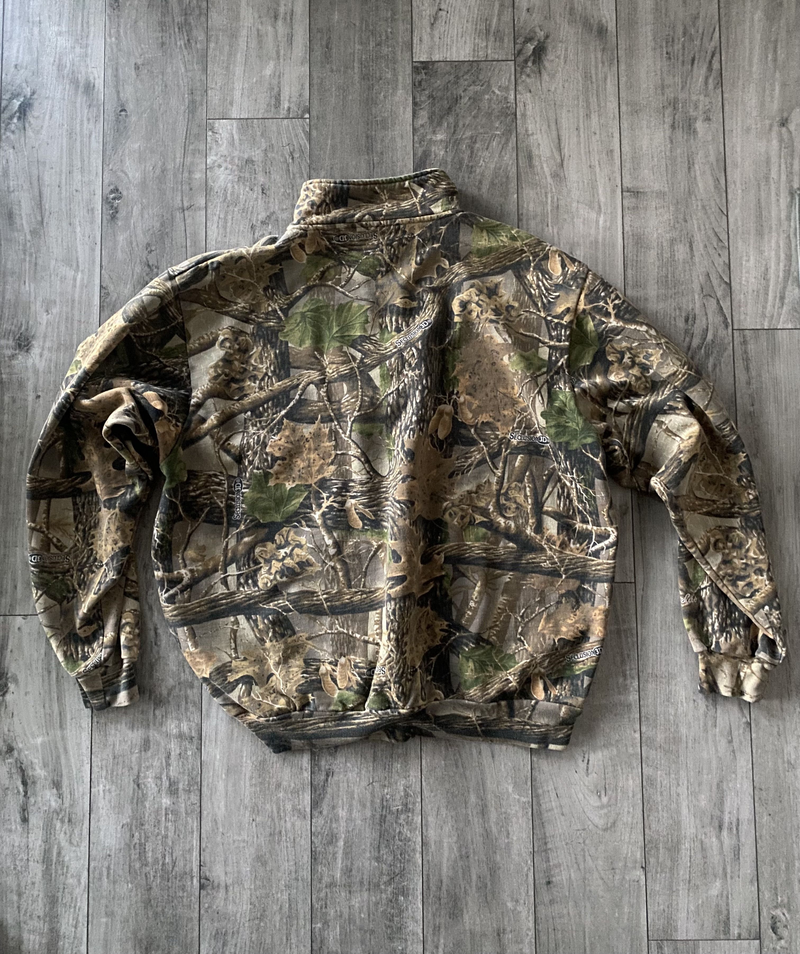 Cabelas Vintage Camo Quarter Zip Size US XL / EU 56 / 4 - 2 Thumbnail