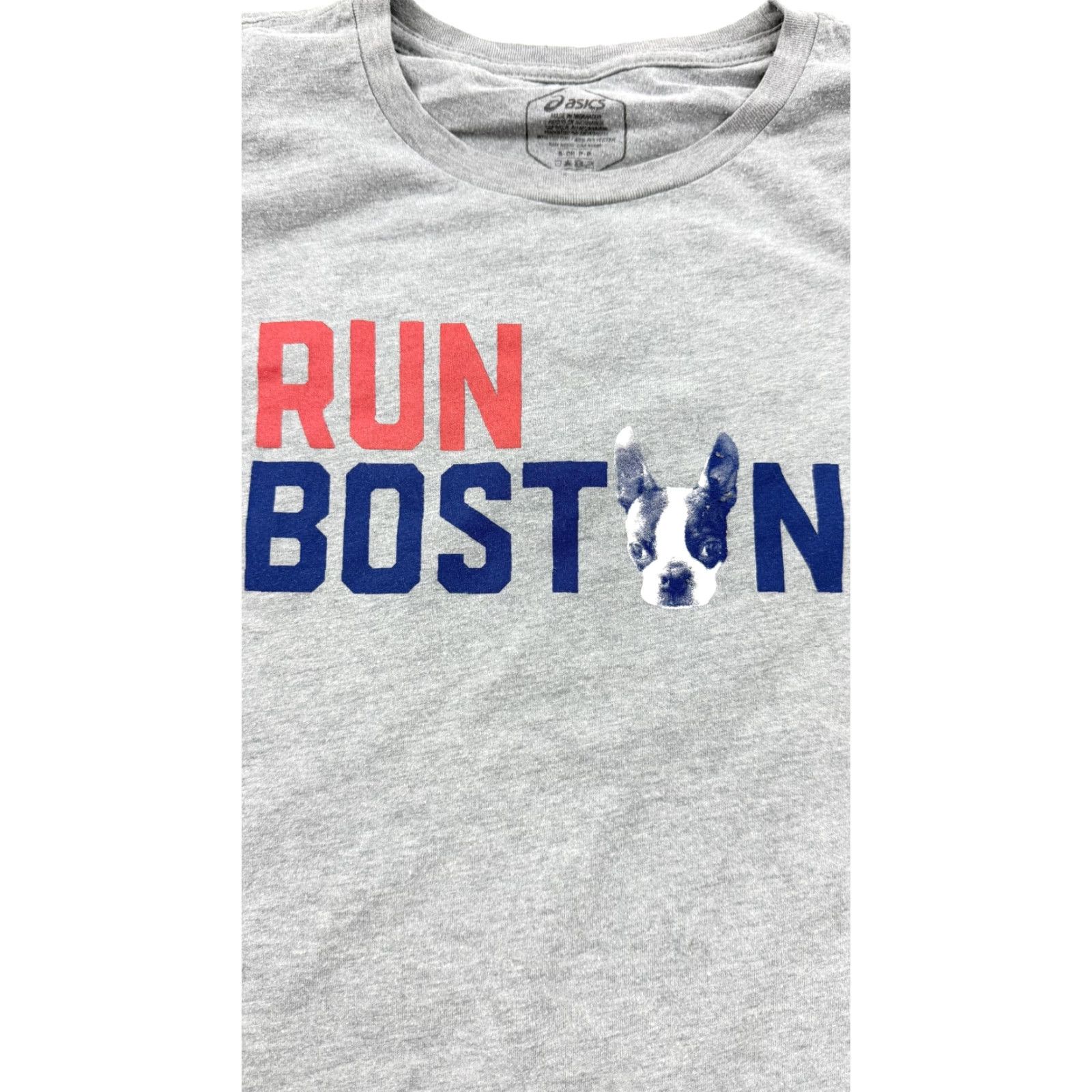 Asics Asics Shirt Womens Small Gray Marathon Run Boston Terrier Graphic Athletic Size S / US 4 / IT 40 - 2 Thumbnail
