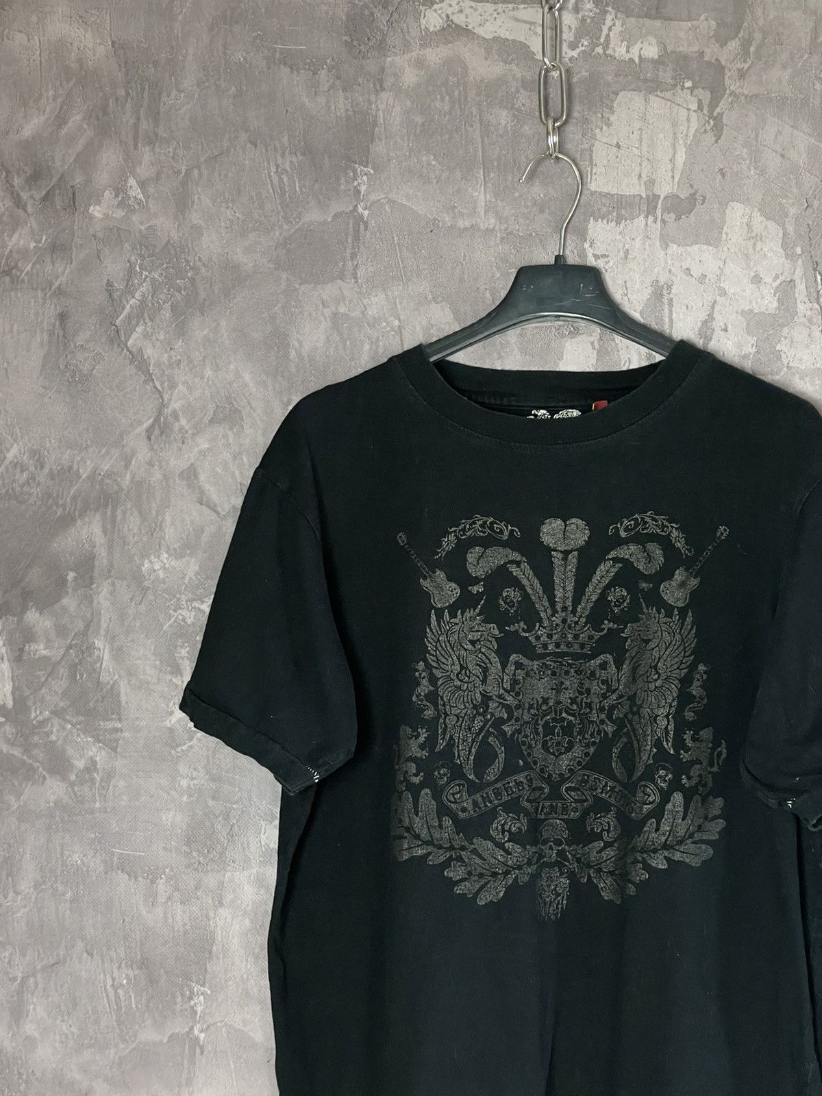 Affliction × Vintage Crazy Y2K Affliction Style Cyber Grunge Punk Black Tee Size US L / EU 52-54 / 3 - 4 Thumbnail