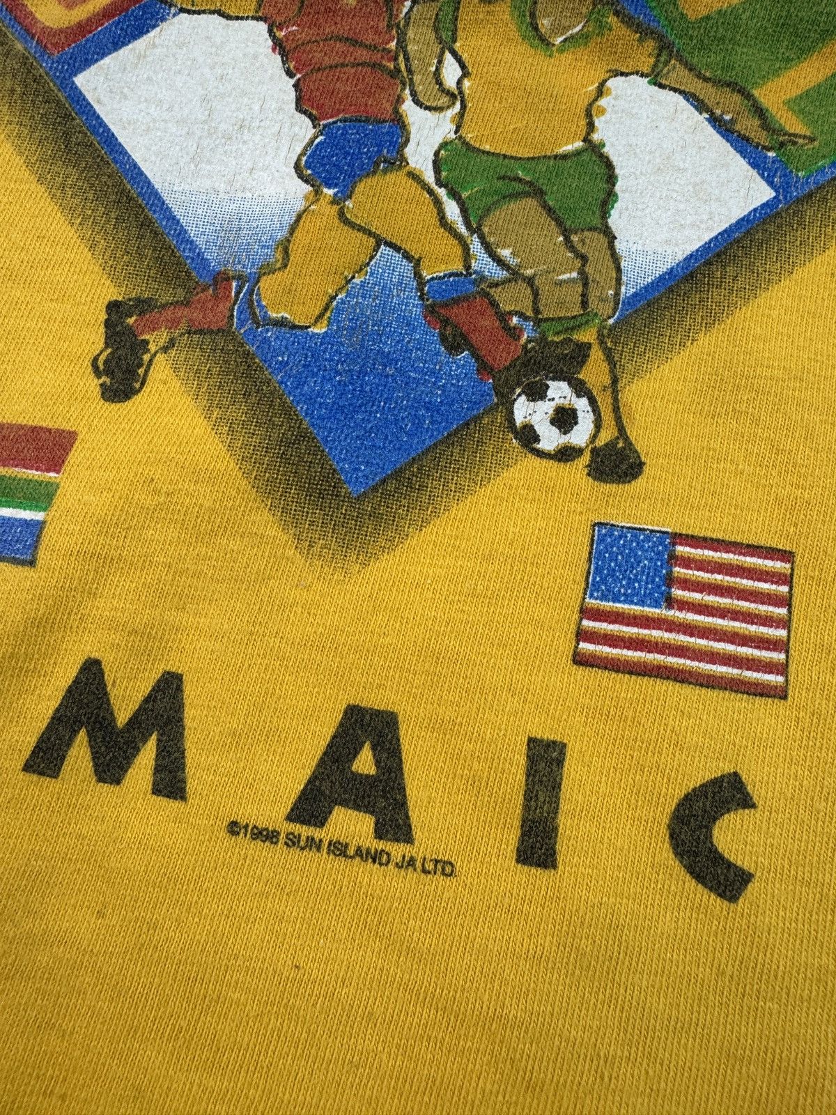 Vintage Jamaica Regga Boyz Football T-shirt 90s Size US XL / EU 56 / 4 - 3 Thumbnail