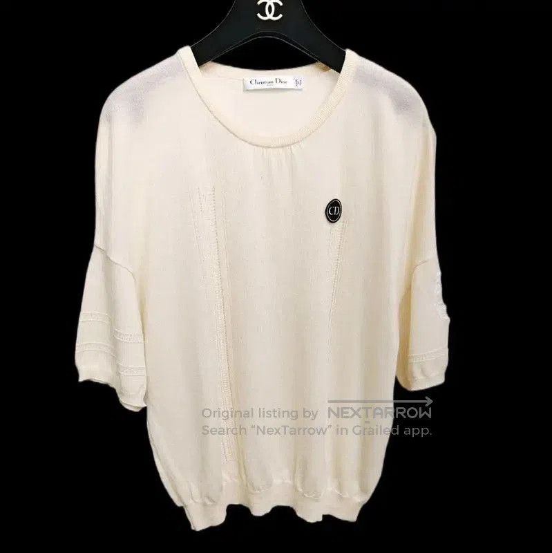 Dior Dior Spring Beige Wool Short Sleeve Top . Size M / US 6-8 / IT 42-44 - 1 Thumbnail
