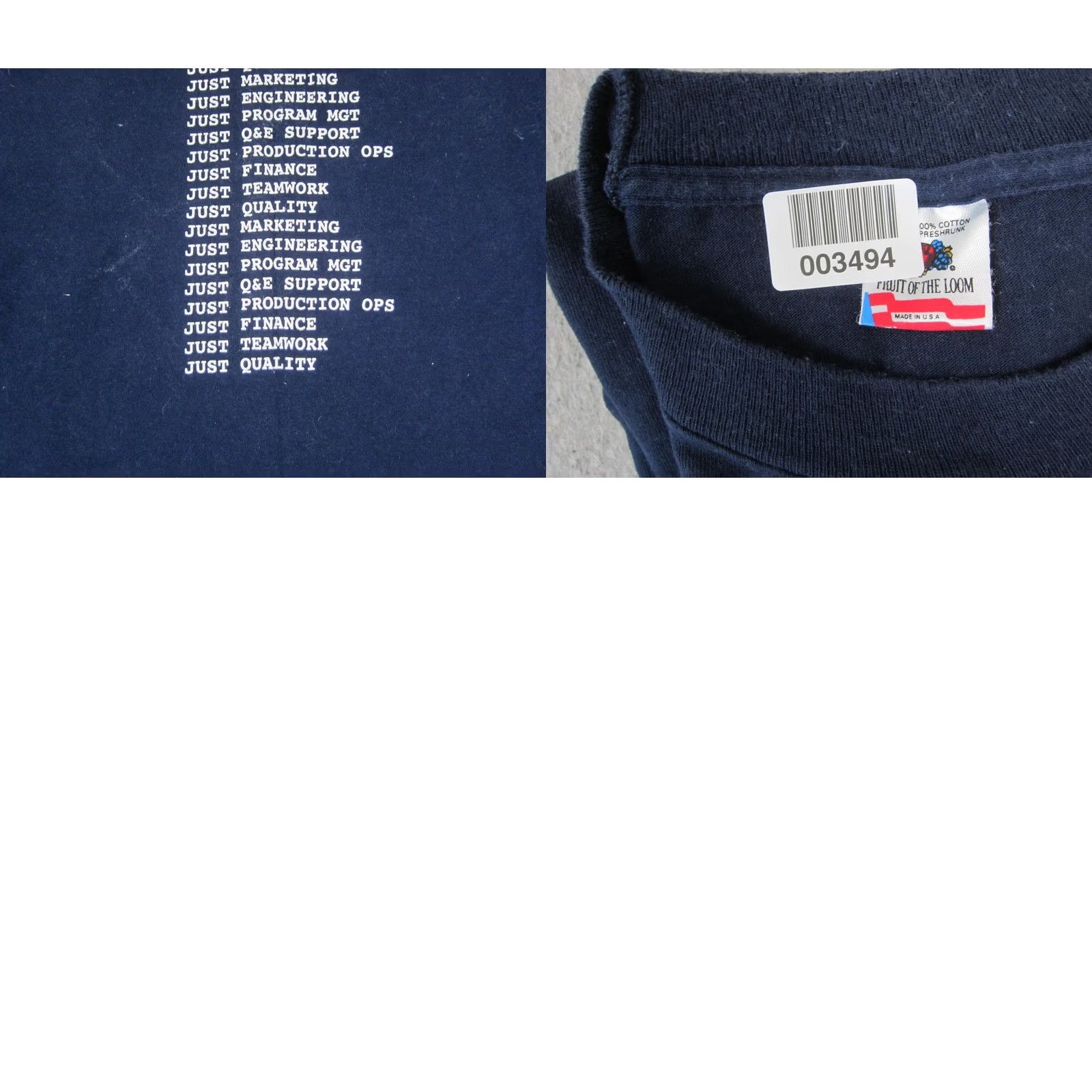 Fruit Of The Loom VINTAGE Fruit of the Loom Shirt Mens Extra Large XL Blue Single Stitch CPI Tech Size US XL / EU 56 / 4 - 9 Thumbnail