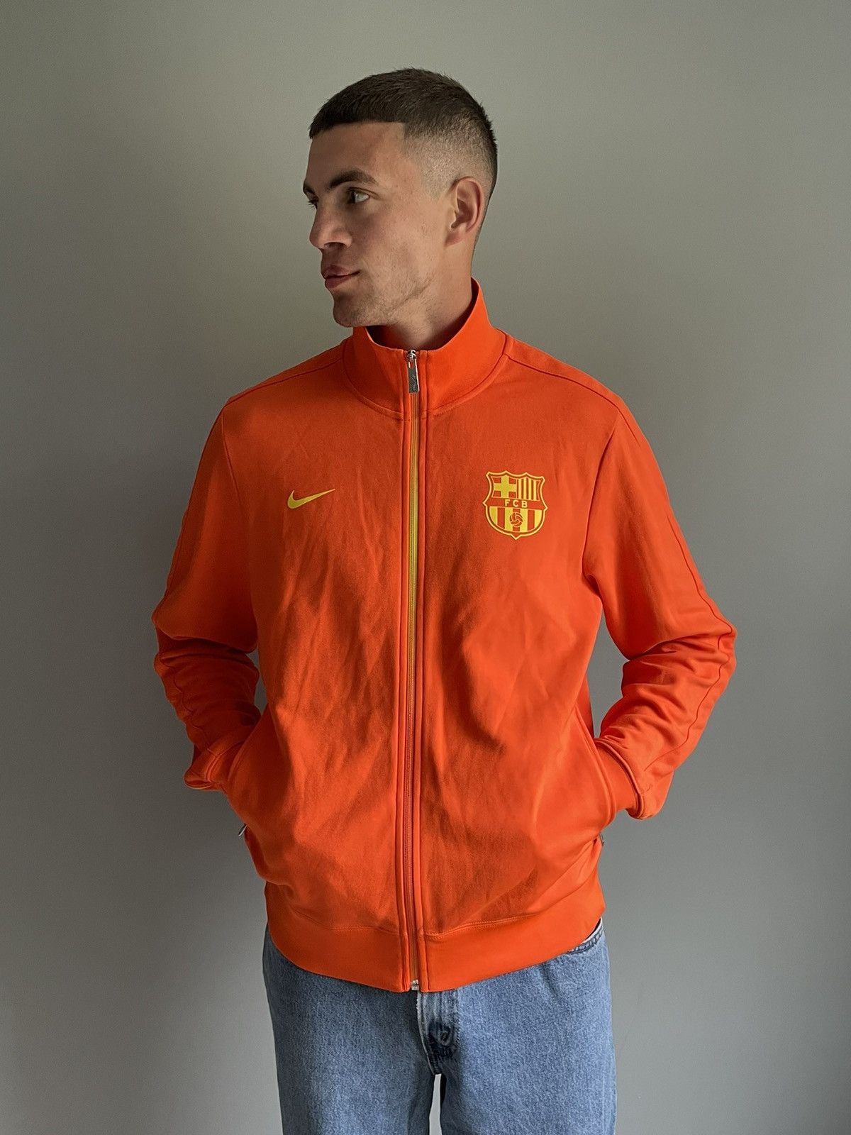 Nike × Vintage Vintage Nike Barcelona 2012-13 Track Top Jacket Size US L / EU 52-54 / 3 - 4 Thumbnail