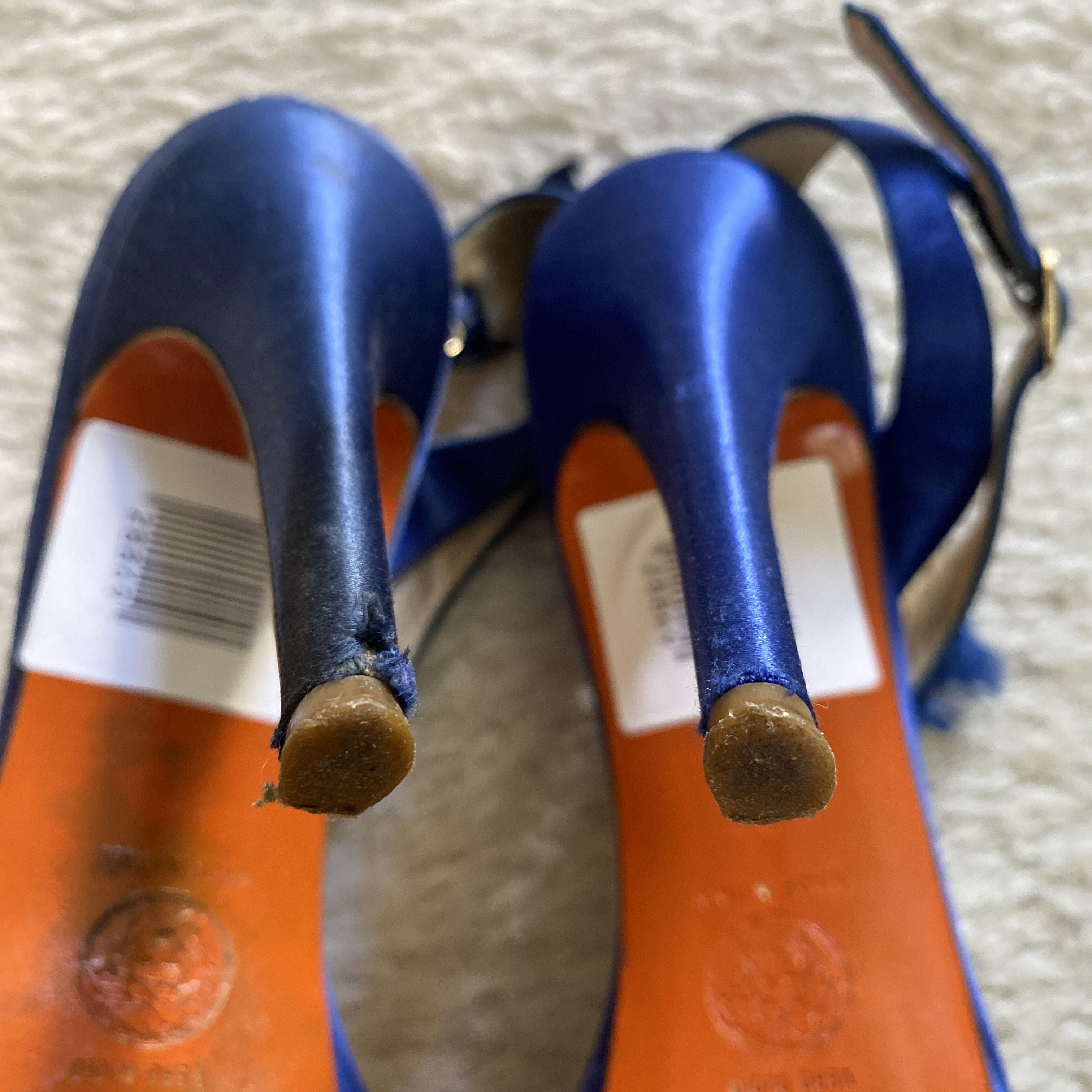 Versace Versace S/S 2008 Blue Silk Tassel Heels – Open Toe Sandals Size US 8 / IT 38 - 17 Thumbnail