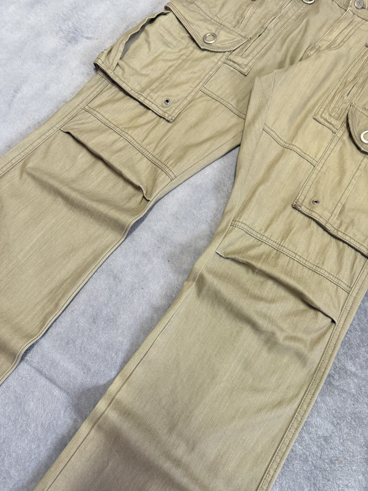 Tornado Mart Panelling Utility Tactical Cargo Flared Pants