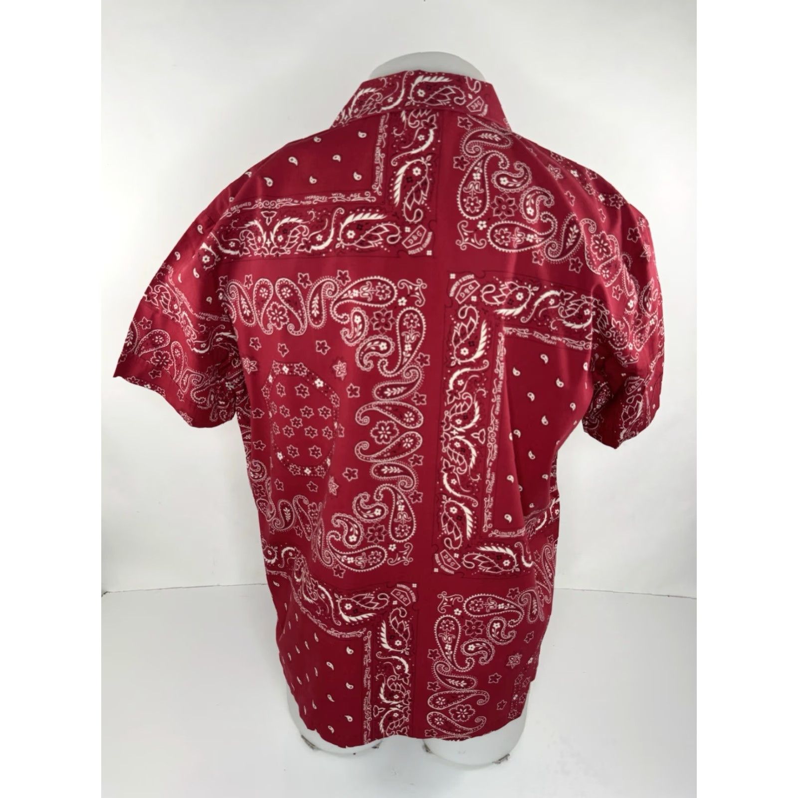 Dolce & Gabbana DOLCE&GABBANA Limited Edition Paisley Bandana Style Shirt B14 Red Men Short Sleeve 38 Regular Button-Up Size US M / EU 48-50 / 2 - 4 Thumbnail