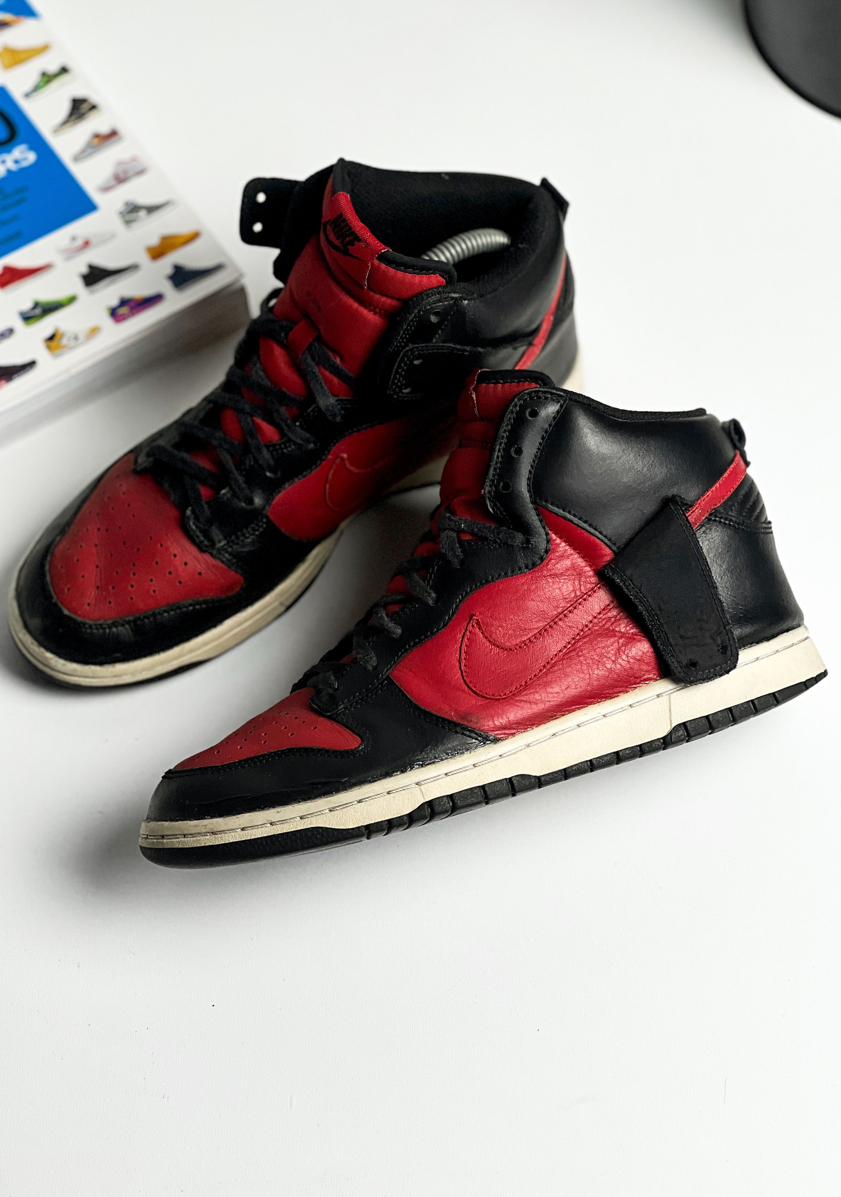 Nike Nike Dunk High Vintage "Black Varsity Red" 317982-009 Size US 8 / EU 41 - 8 Thumbnail