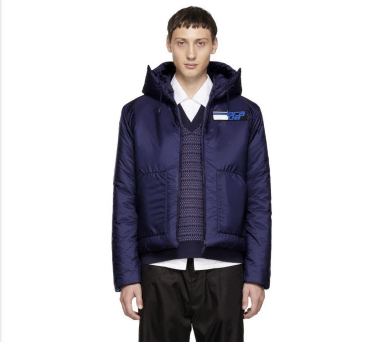 Prada Prada Blue Nylon Logo Jacket BNWT $1790 RETAIL Size US S / EU 44-46 / 1 - 1 Thumbnail
