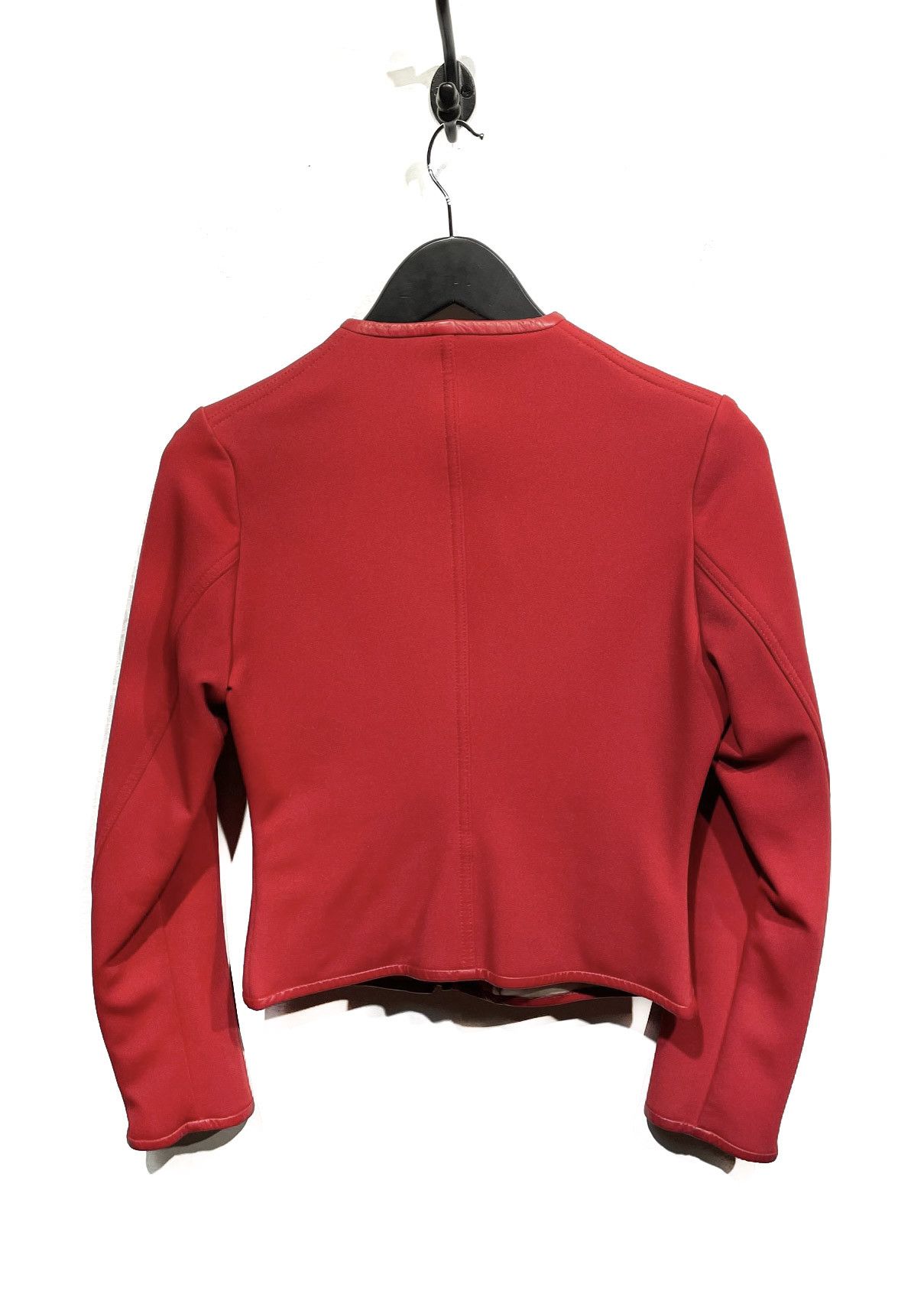 Gucci × Tom Ford Gucci Tom Ford 1999 Red Neoprene Asymmetrical Jacket Size S / US 4 / IT 40 - 4 Thumbnail