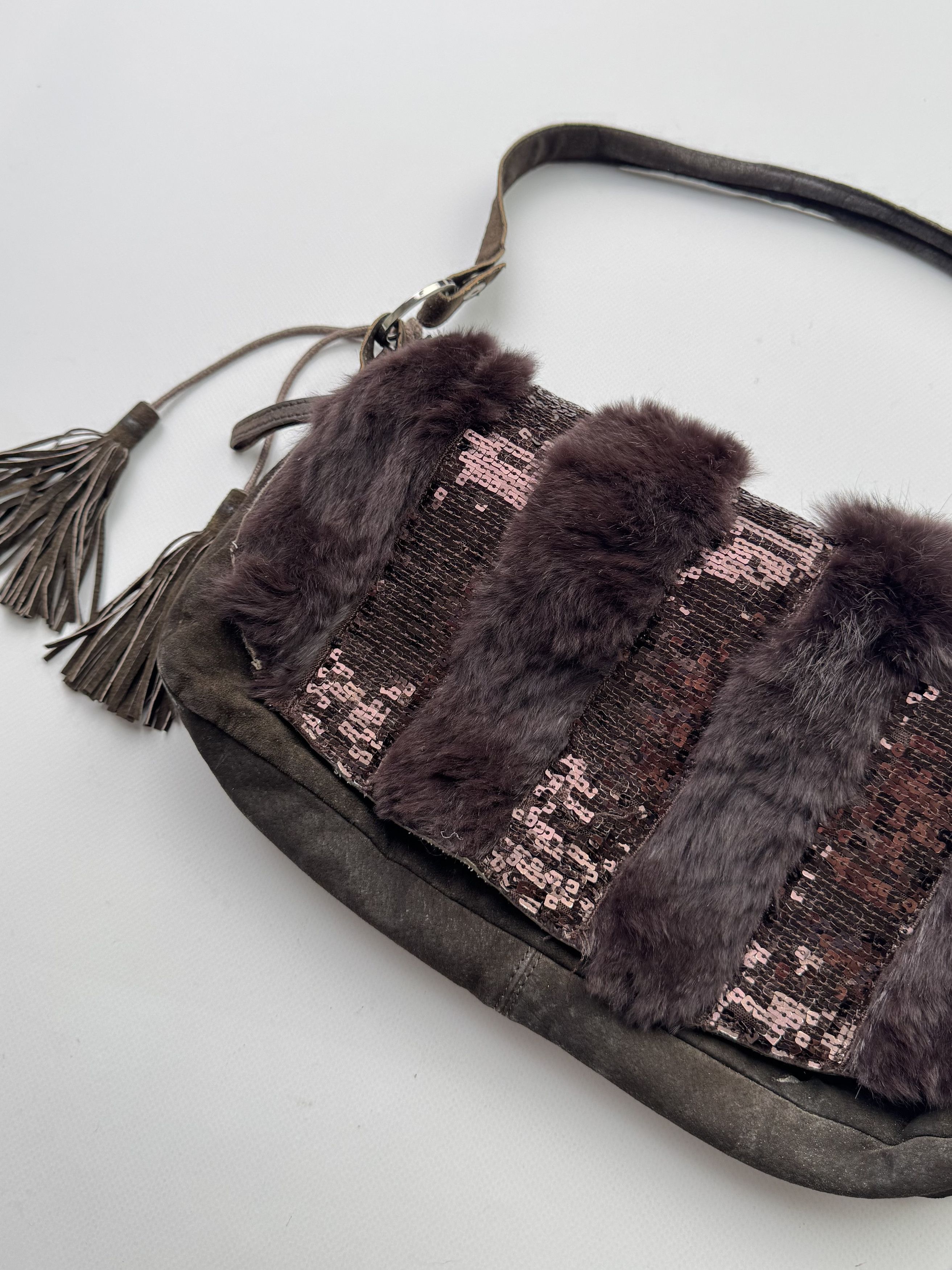 Hysteric Glamour Vintage Suede/Real Fur Handle Bag B669(V460)E2 Size ONE SIZE - 2 Thumbnail