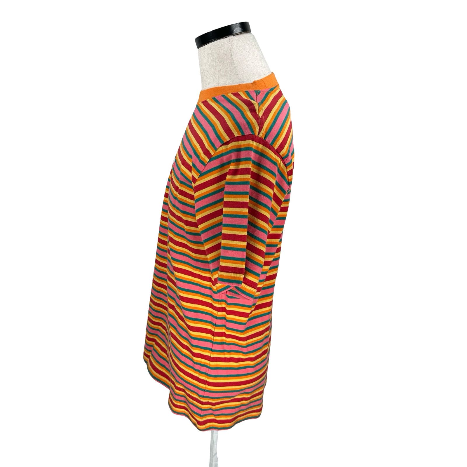 The Hundreds The Hundreds Pike SS T-Shirt Men M Orange Striped Cotton New Size US M / EU 48-50 / 2 - 3 Thumbnail