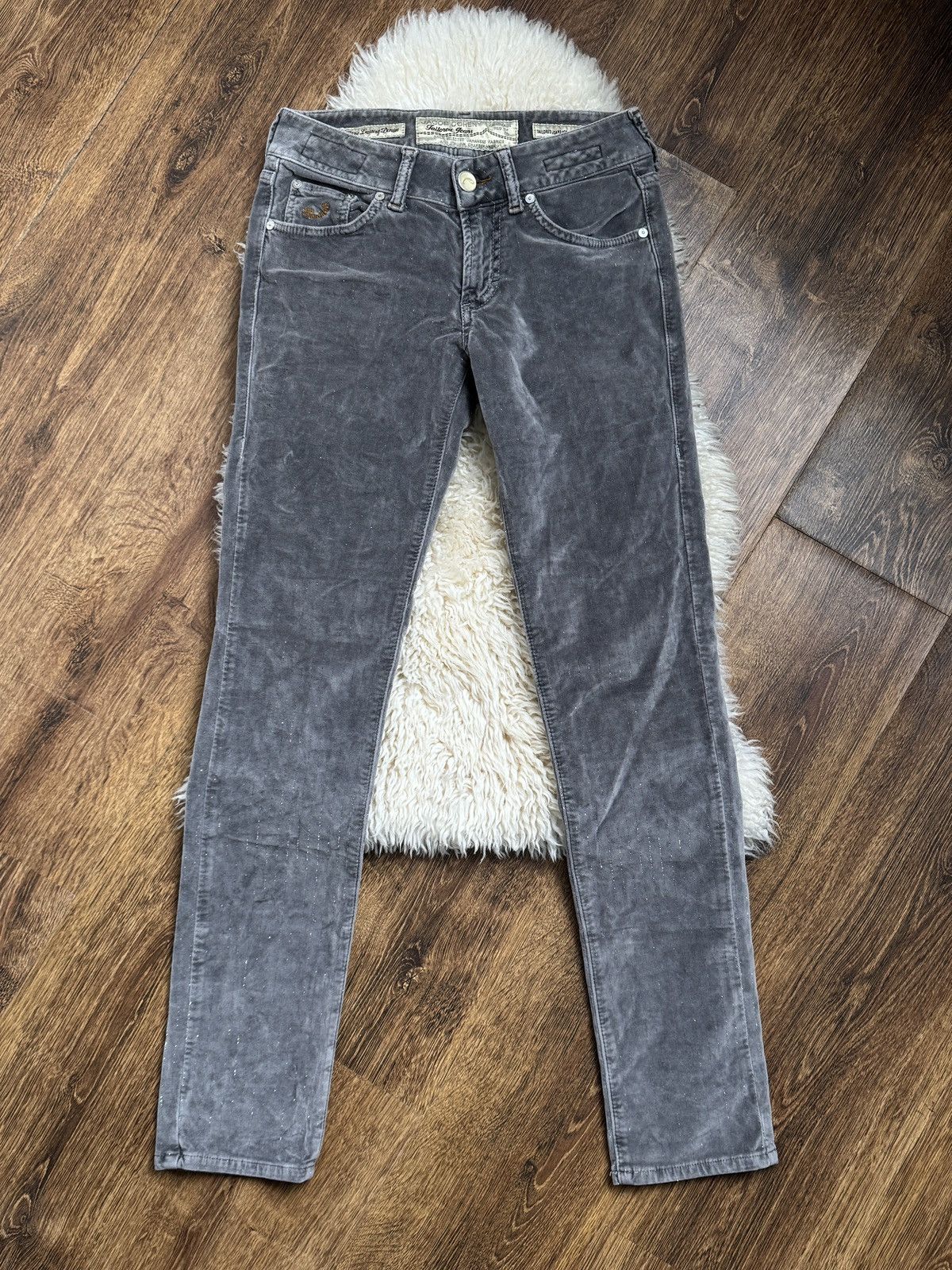 Jacob Cohen Jacob Cohën Velvet Trousers Size 27 Grey Jeans Size 27" / US 4 / IT 40 - 1 Thumbnail