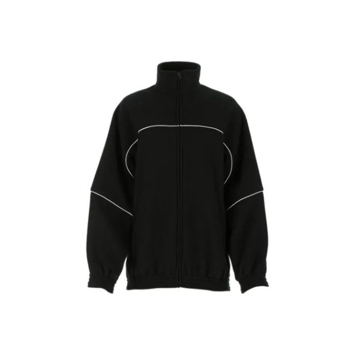 Balenciaga Balenciaga Black Embroidered Logo Stand Collar Jacket 0079 Size L / US 10 / IT 46 - 1 Thumbnail