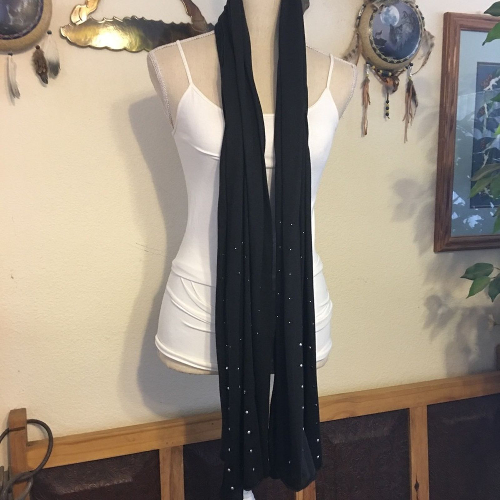 Other dazzle black studded scarf wrap sash belt Size ONE SIZE - 3 Thumbnail